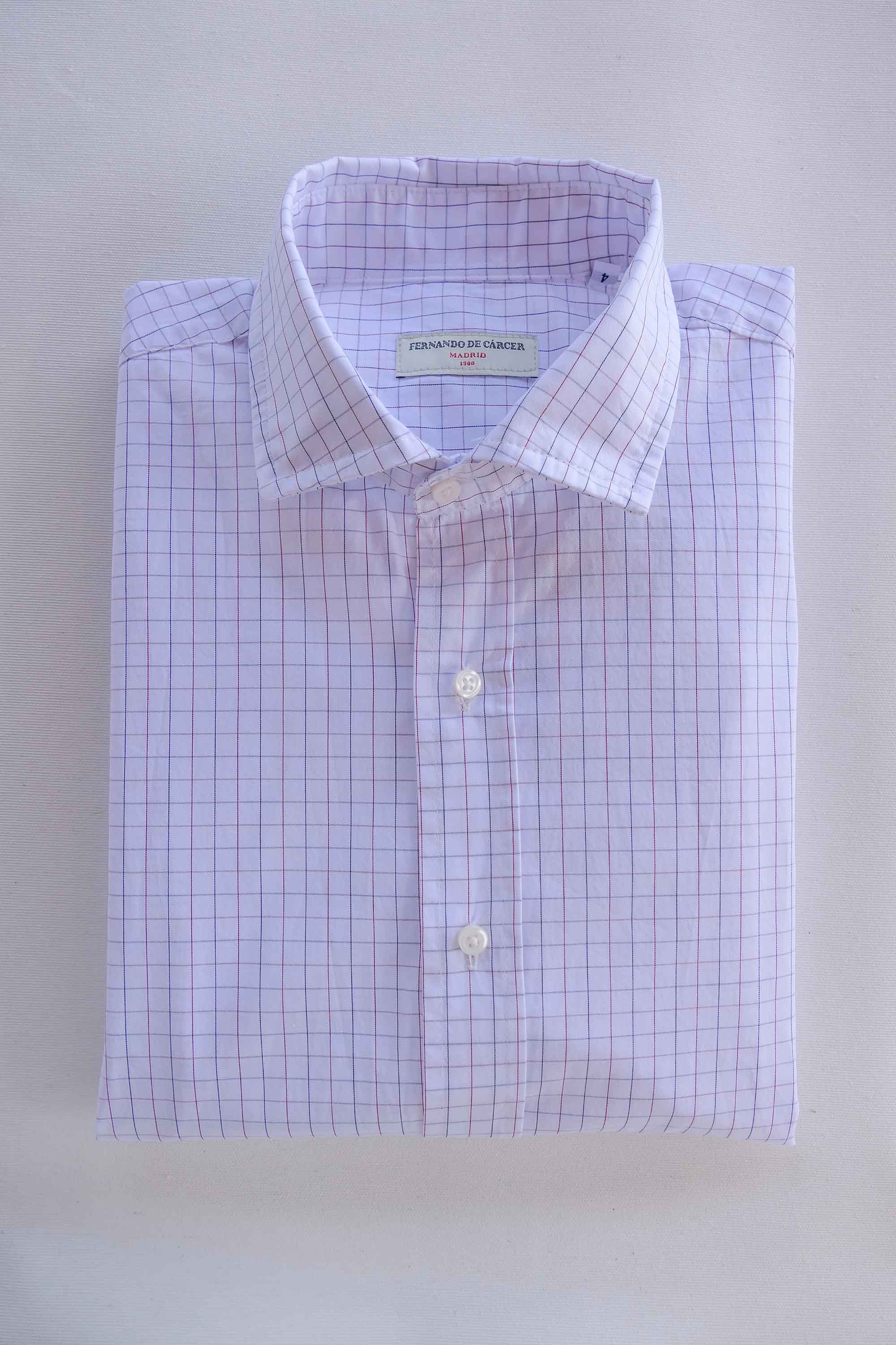 Camisa de Algodón - Cuadros Azul y Rojo - Fernando de Cárcer