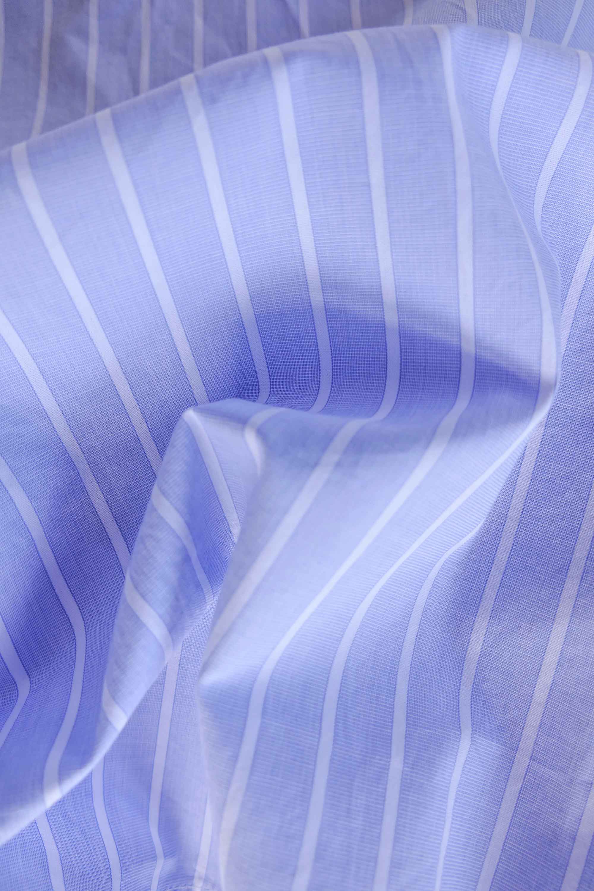 Polera de Algodón - Rayas Azul y Blanco - Fernando de Cárcer