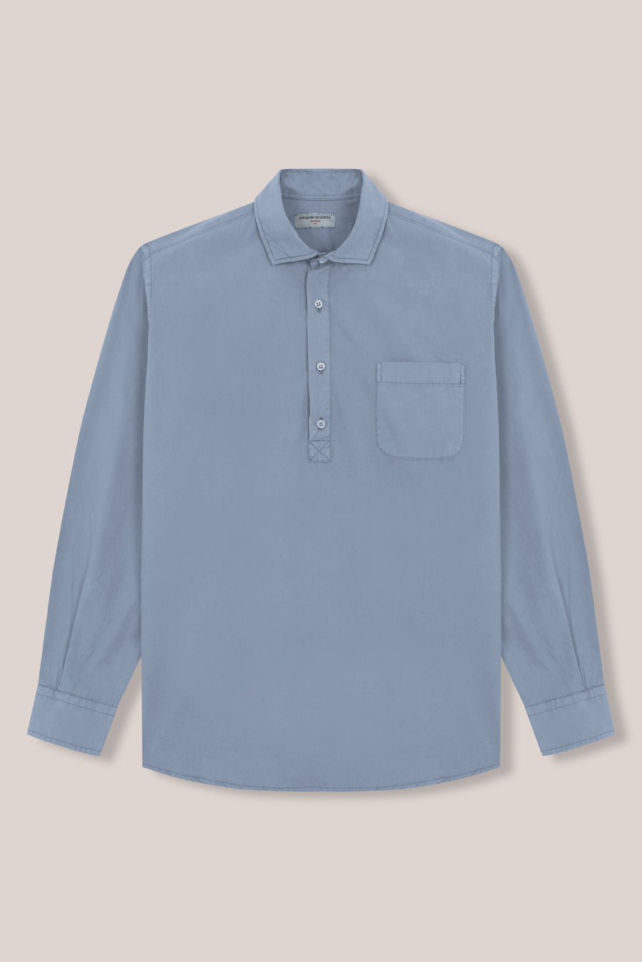 Polera de Popelín 1 Bolsillo - Azul