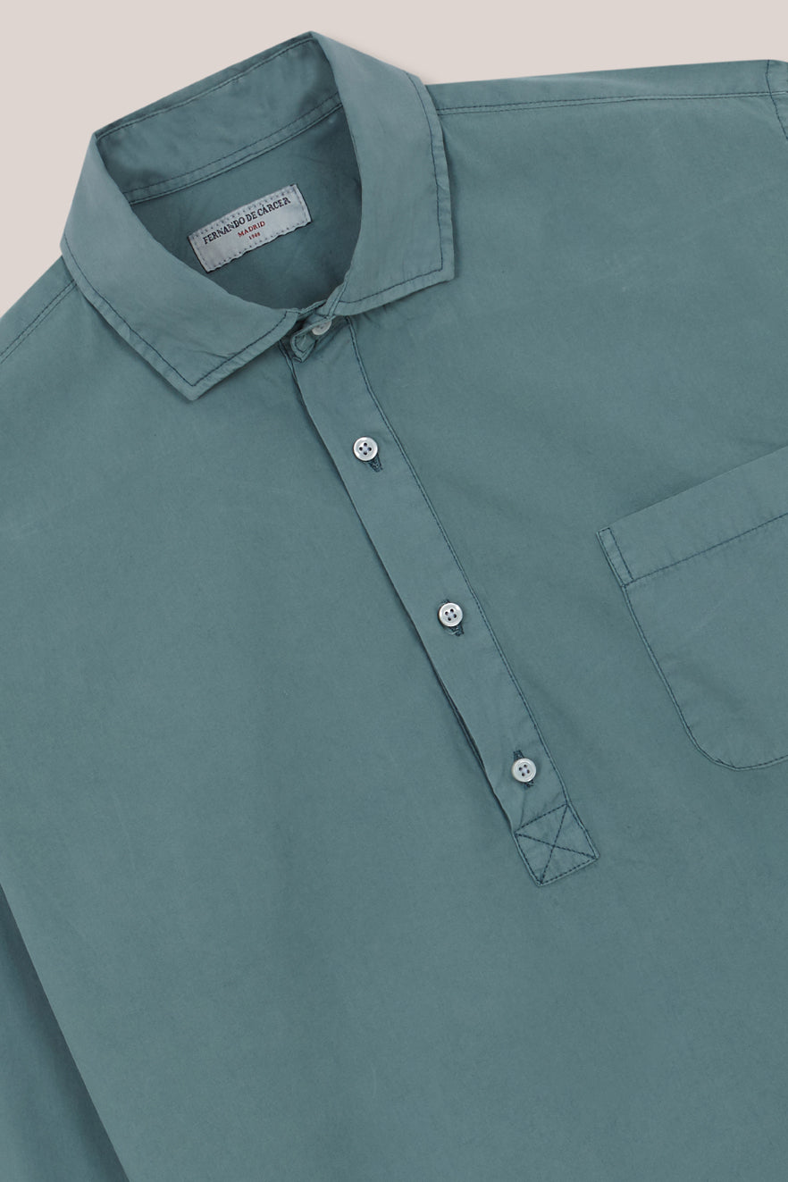 Polera de Popelín 1 Bolsillo - Verde - Fernando de Cárcer