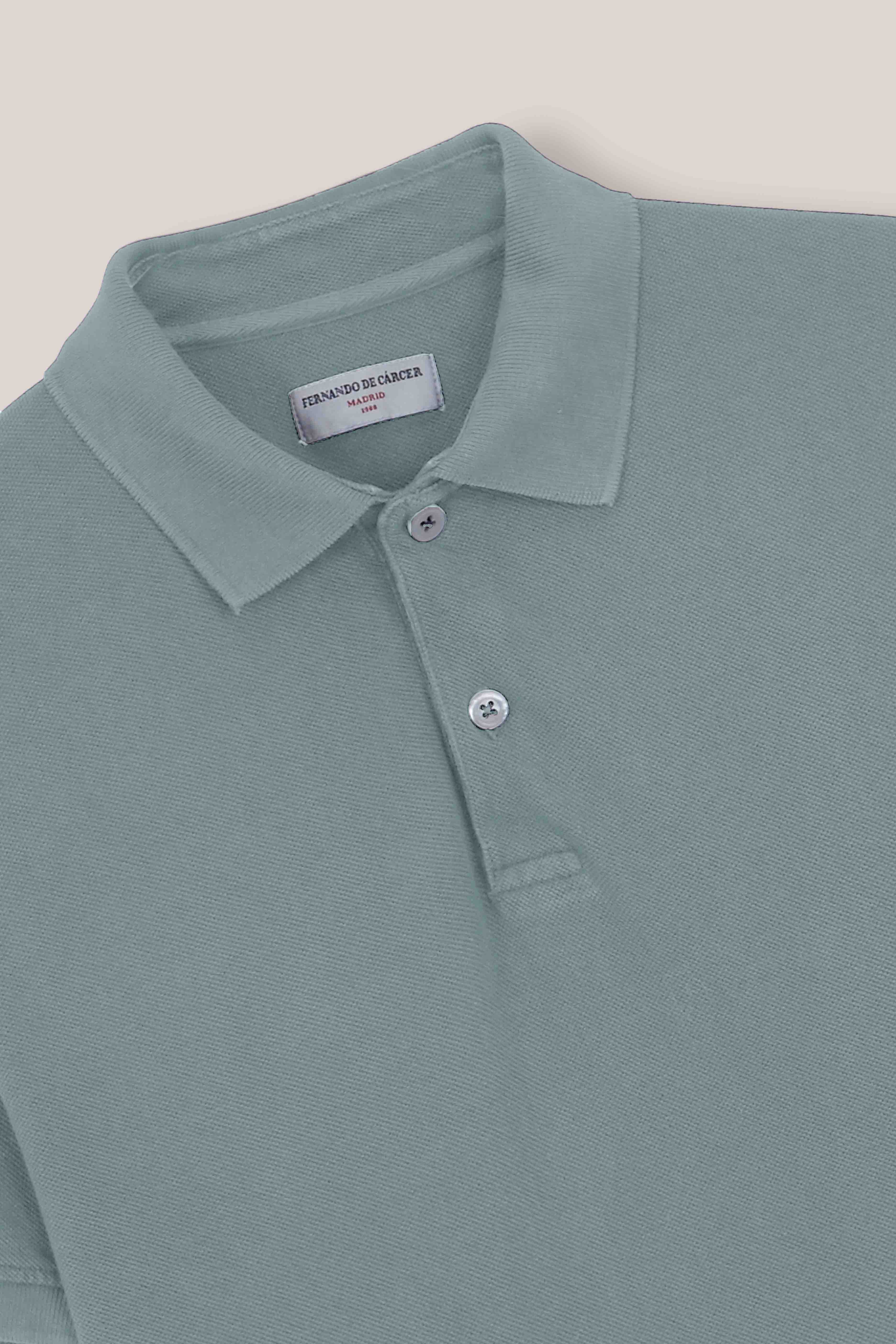 Polo Manga Corta - Gris Azulado - Fernando de Cárcer