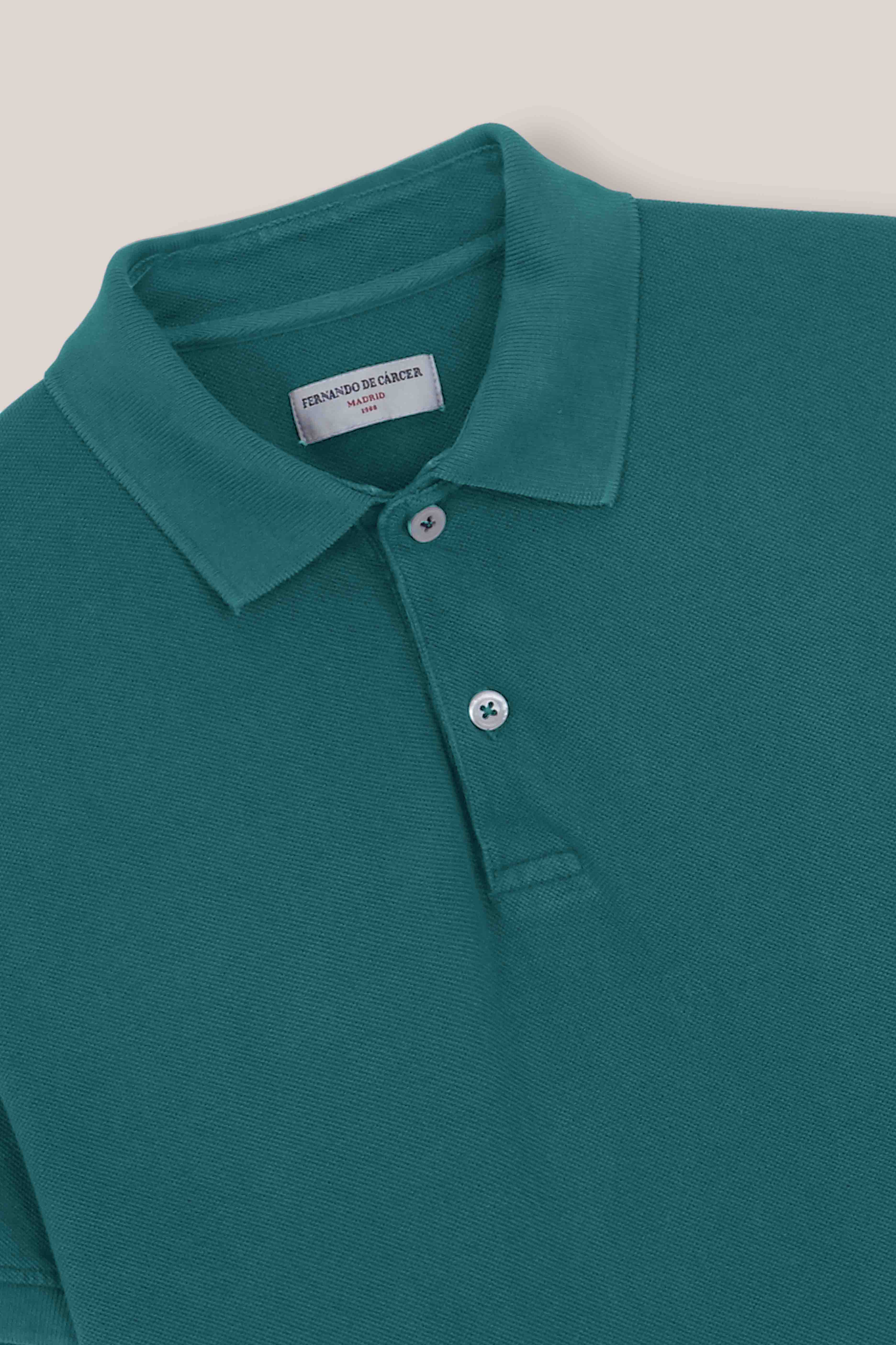 Polo Manga Corta - Verde PEtróleo - Fernando de Cárcer