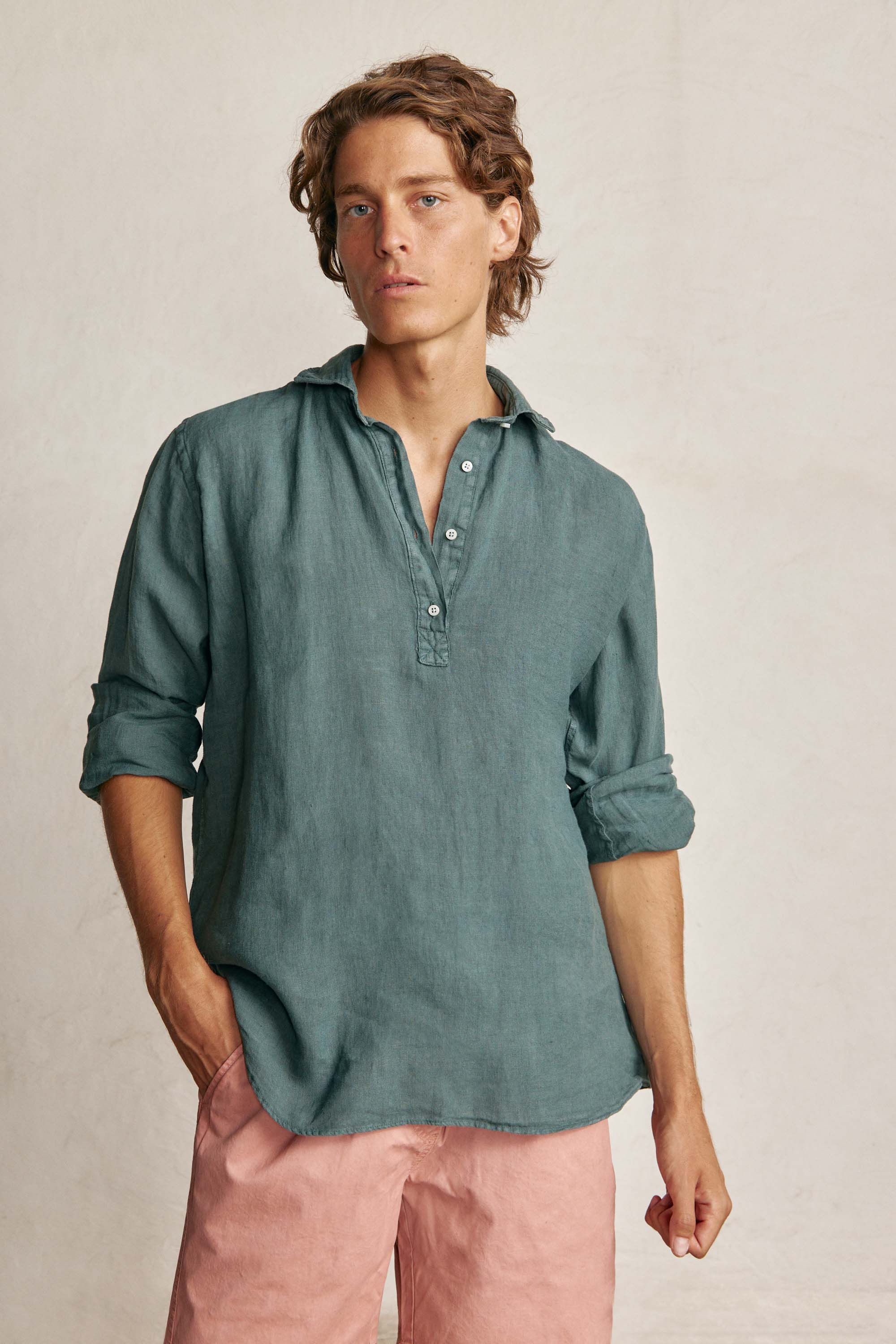 Polera de Lino - Verde - Fernando de Cárcer
