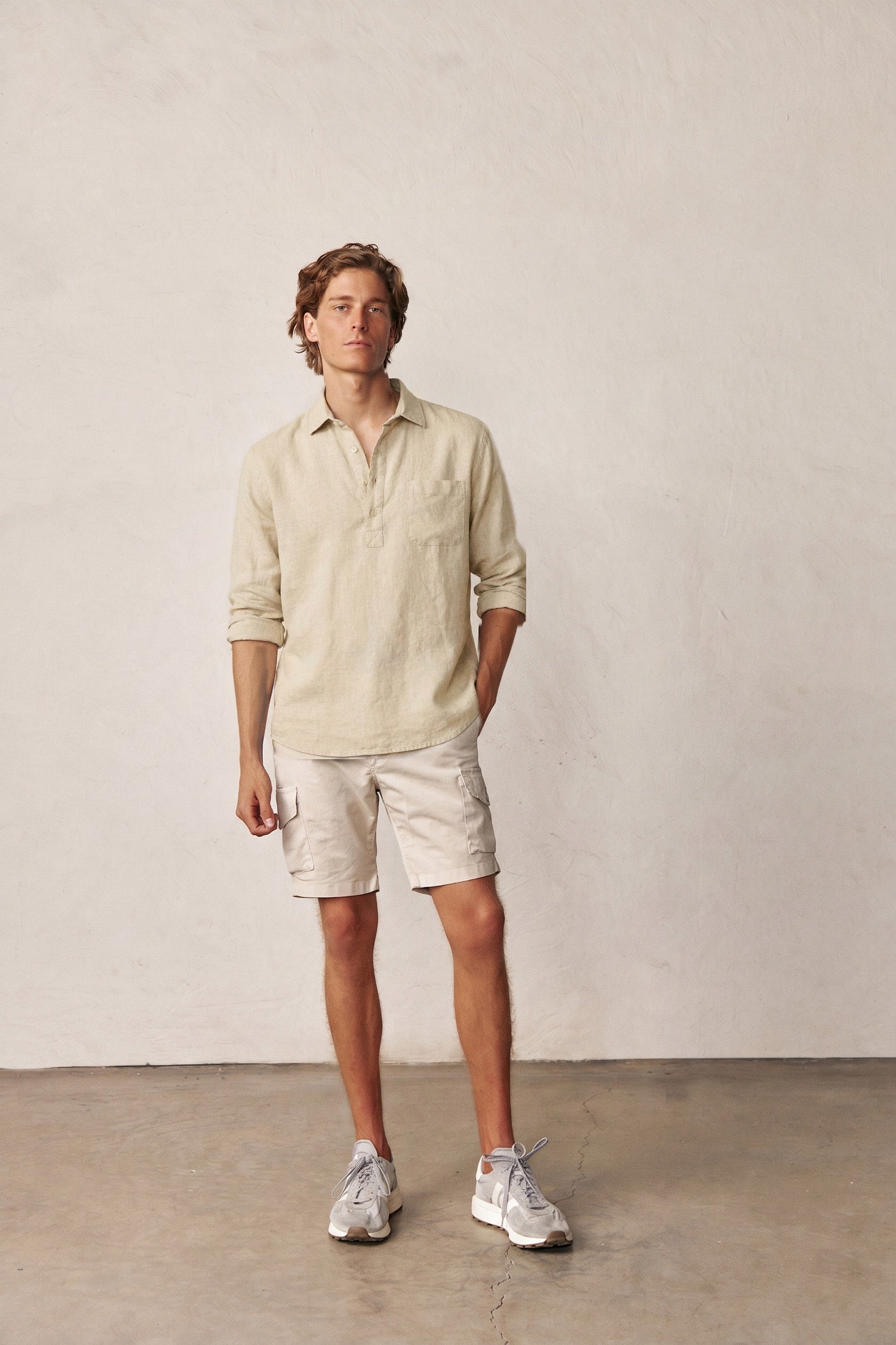 Polera de Lino - Camel (bolsillo) - Fernando de Cárcer