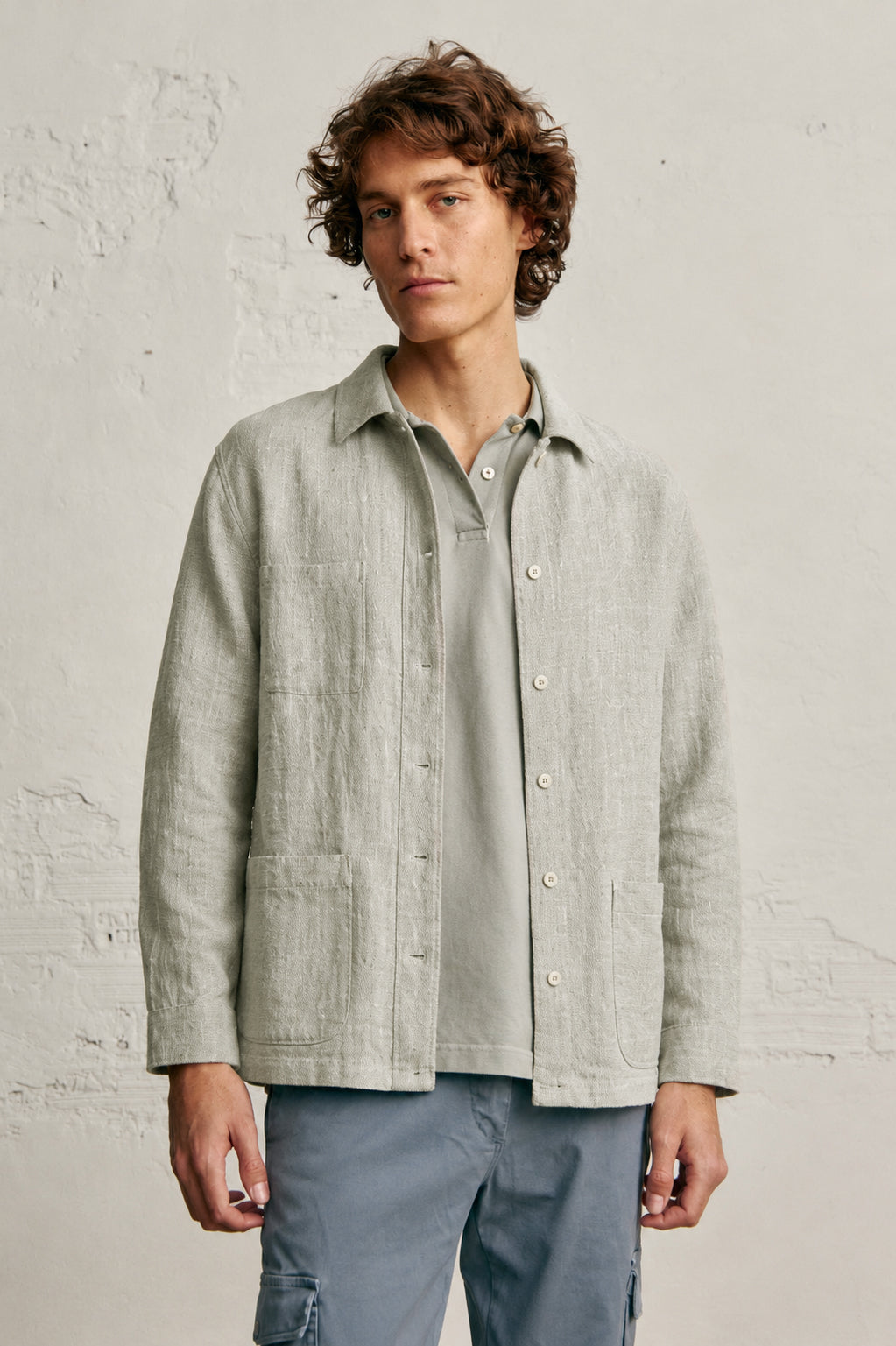 Sobrecamisa de Lino - Beige