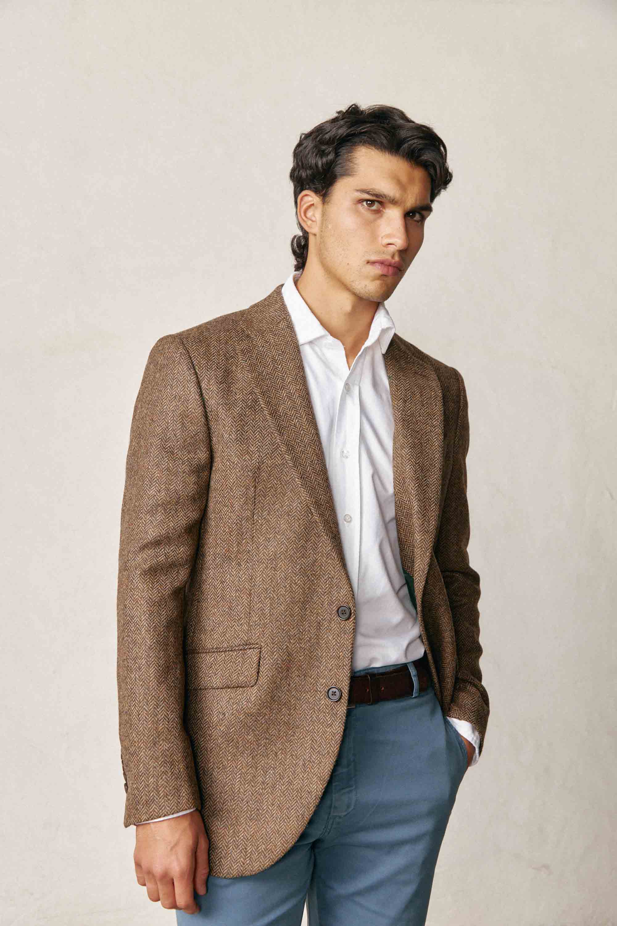 Americana de Tweed - Espiga Marrón - Fernando de Cárcer