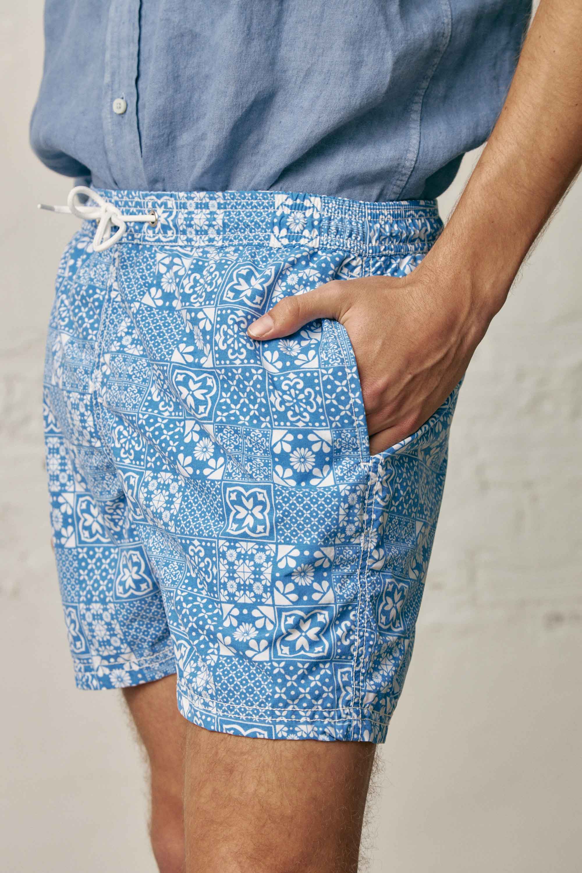 Traje de Baño / Bañador - Azul Mosaico - Fernando de Cárcer