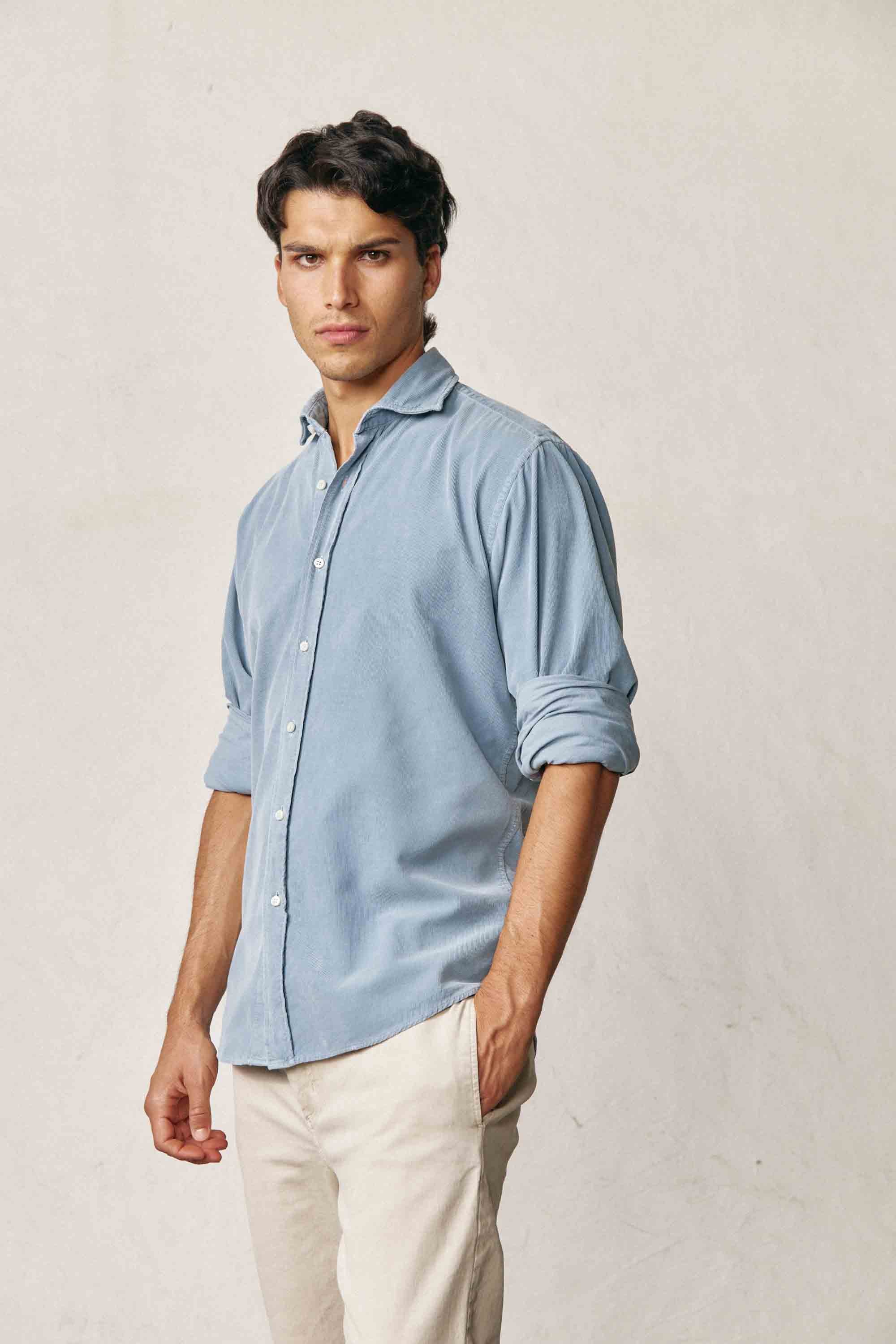 Camisa Micropana - Azul Petróleo - Fernando de Cárcer