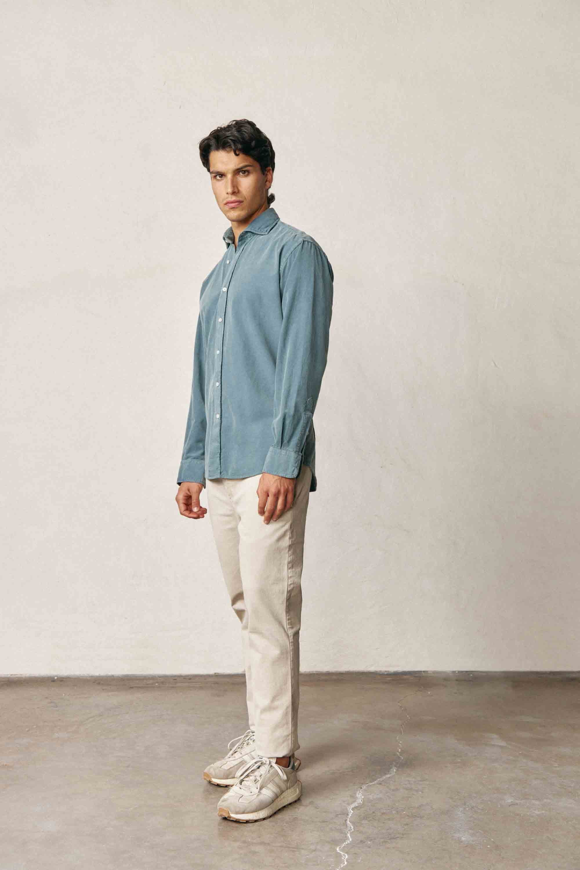 Camisa Micropana - Verde Petróleo - Fernando de Cárcer