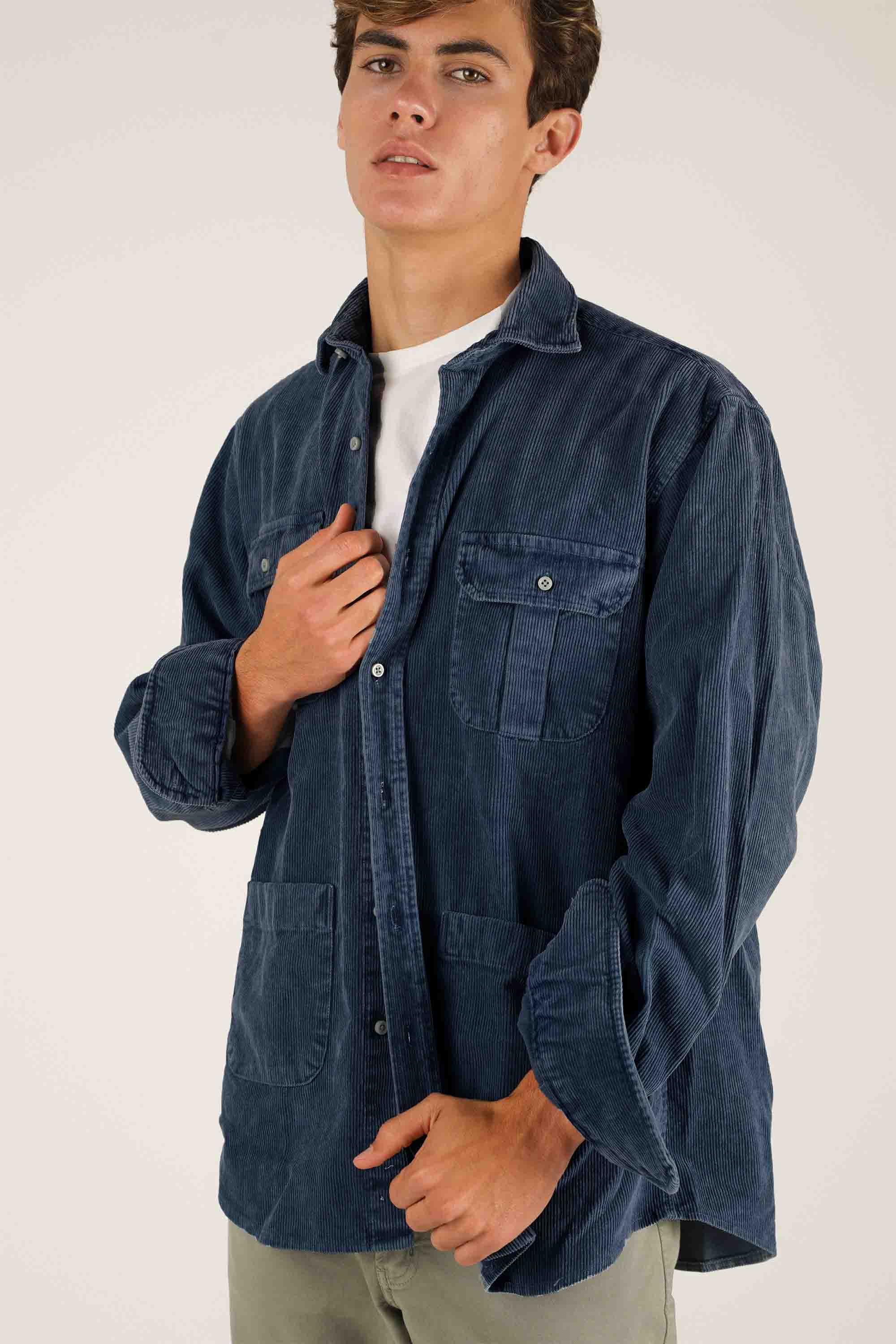 Camisa de Pana 4 Bolsillos - Marino - Fernando de Cárcer