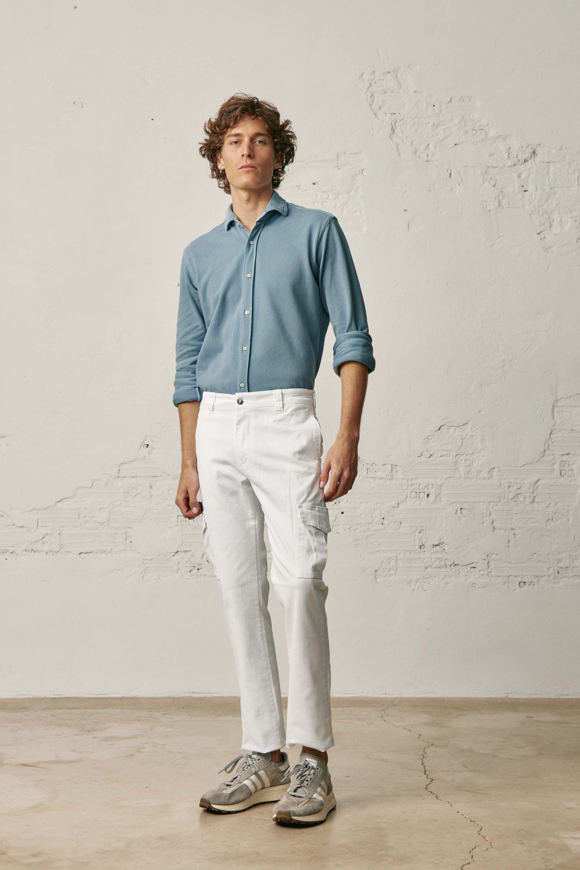 Camisa de Piqué - Azul Lavado - Fernando de Cárcer