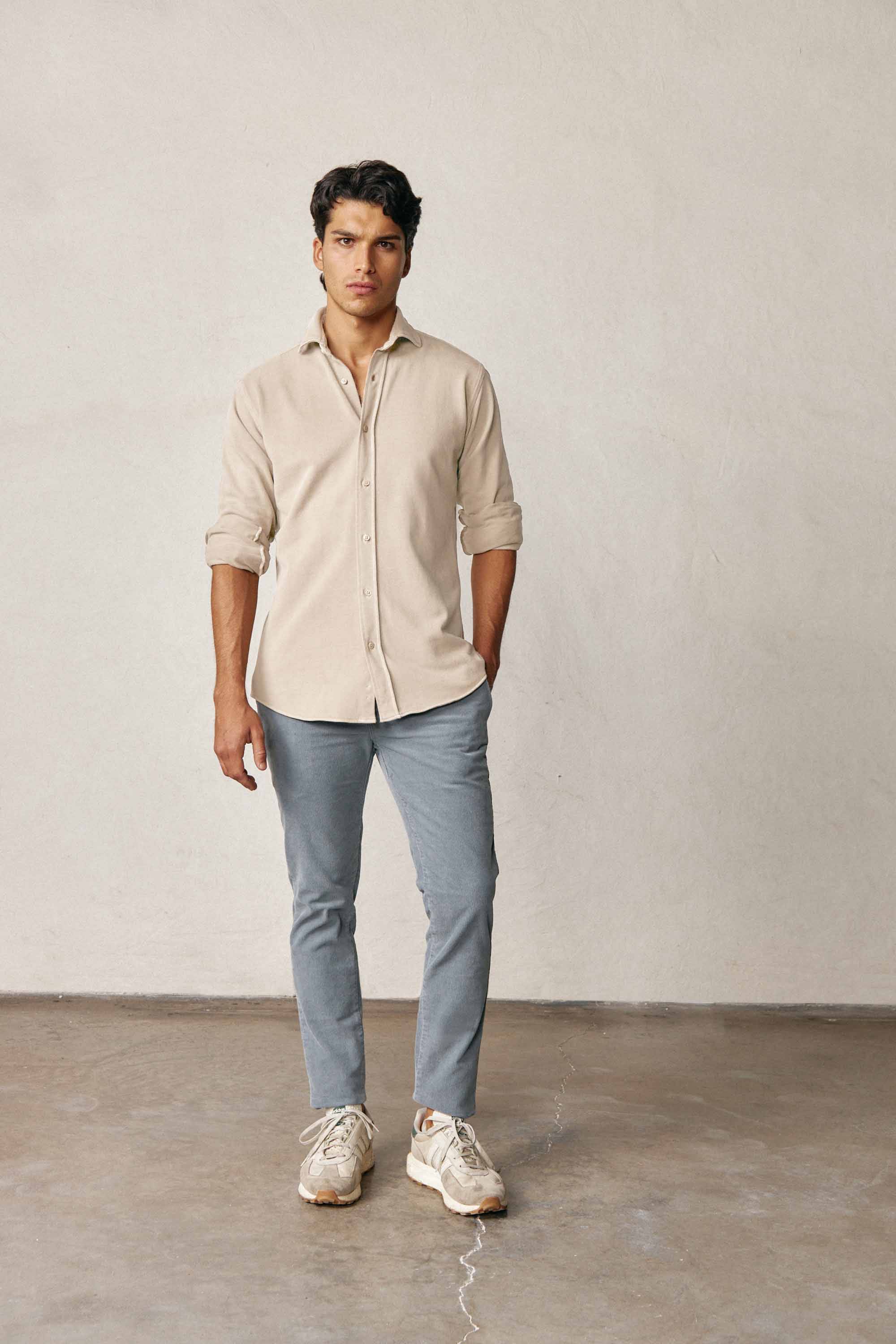Camisa de Piqué - Beige Tostado - Fernando de Cárcer