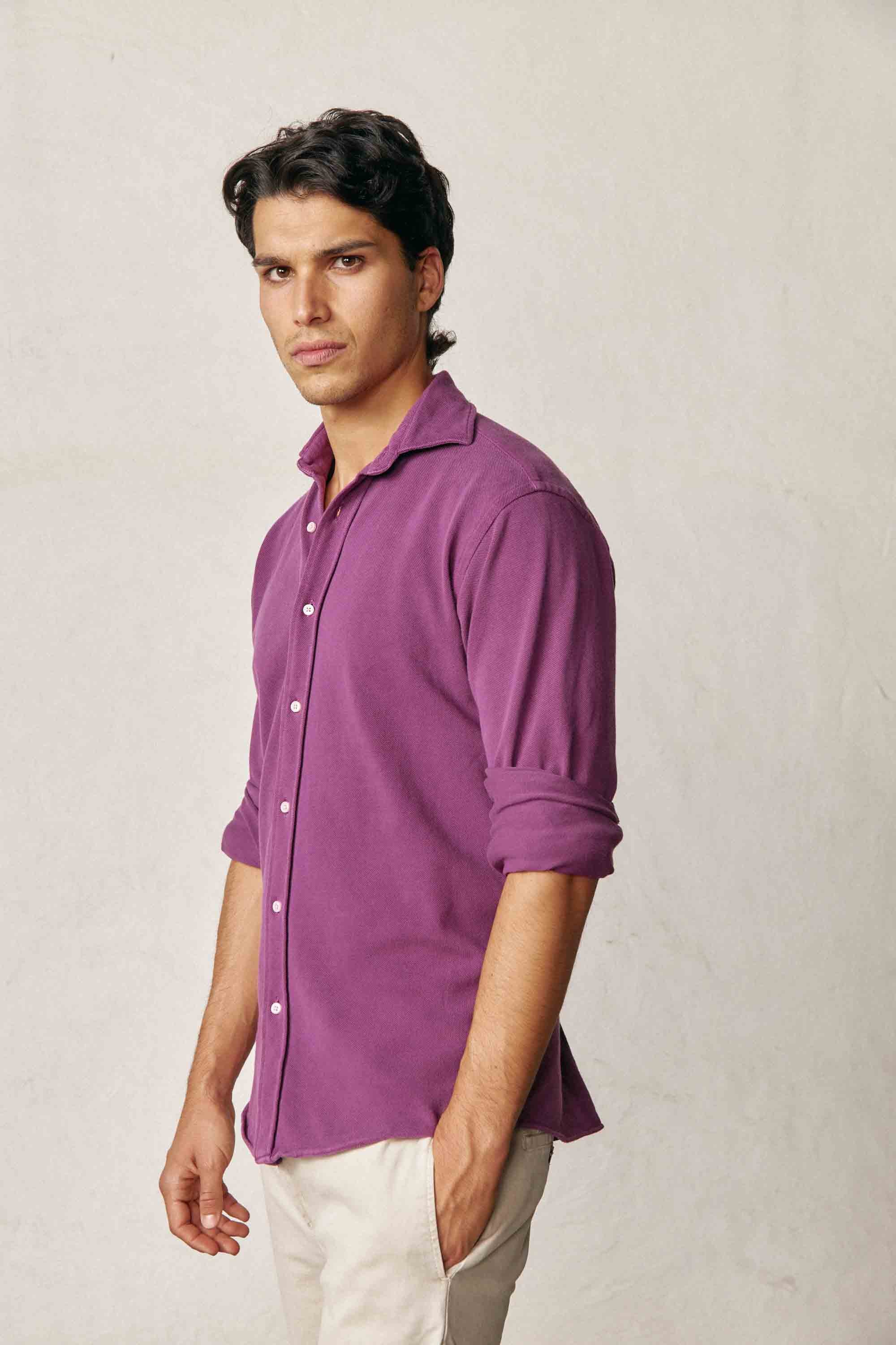 Camisa de Piqué - Morado - Fernando de Cárcer