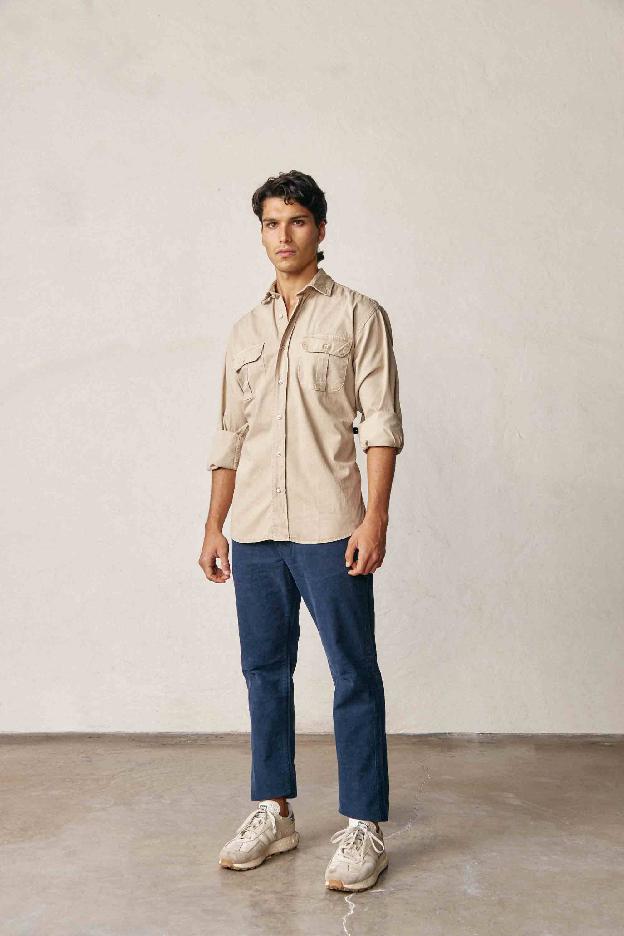 Camisa de Popelín Dos Bolsillos - Camel - Fernando de Cárcer