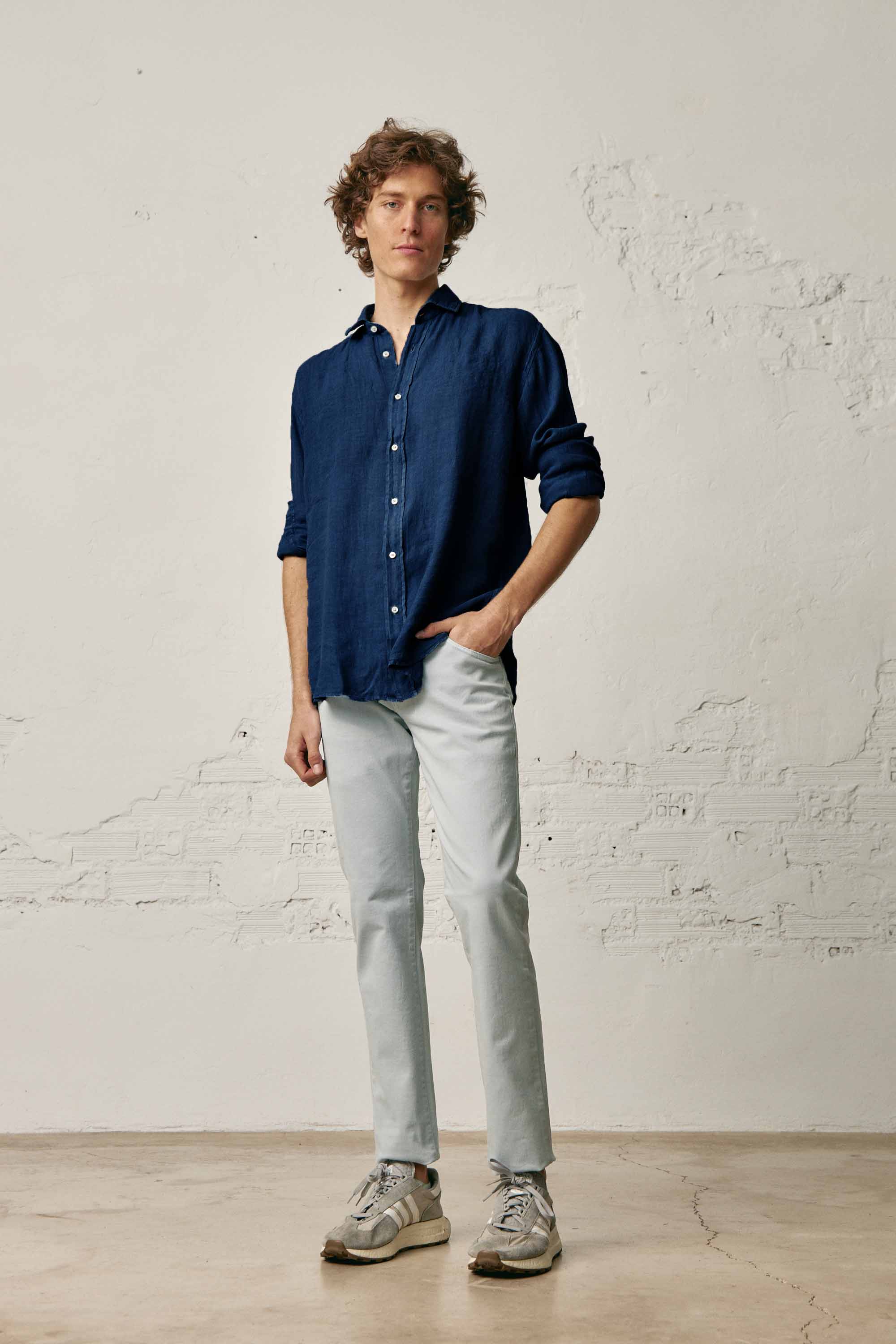 Camisa de Lino - Azul Marino - Fernando de Cárcer