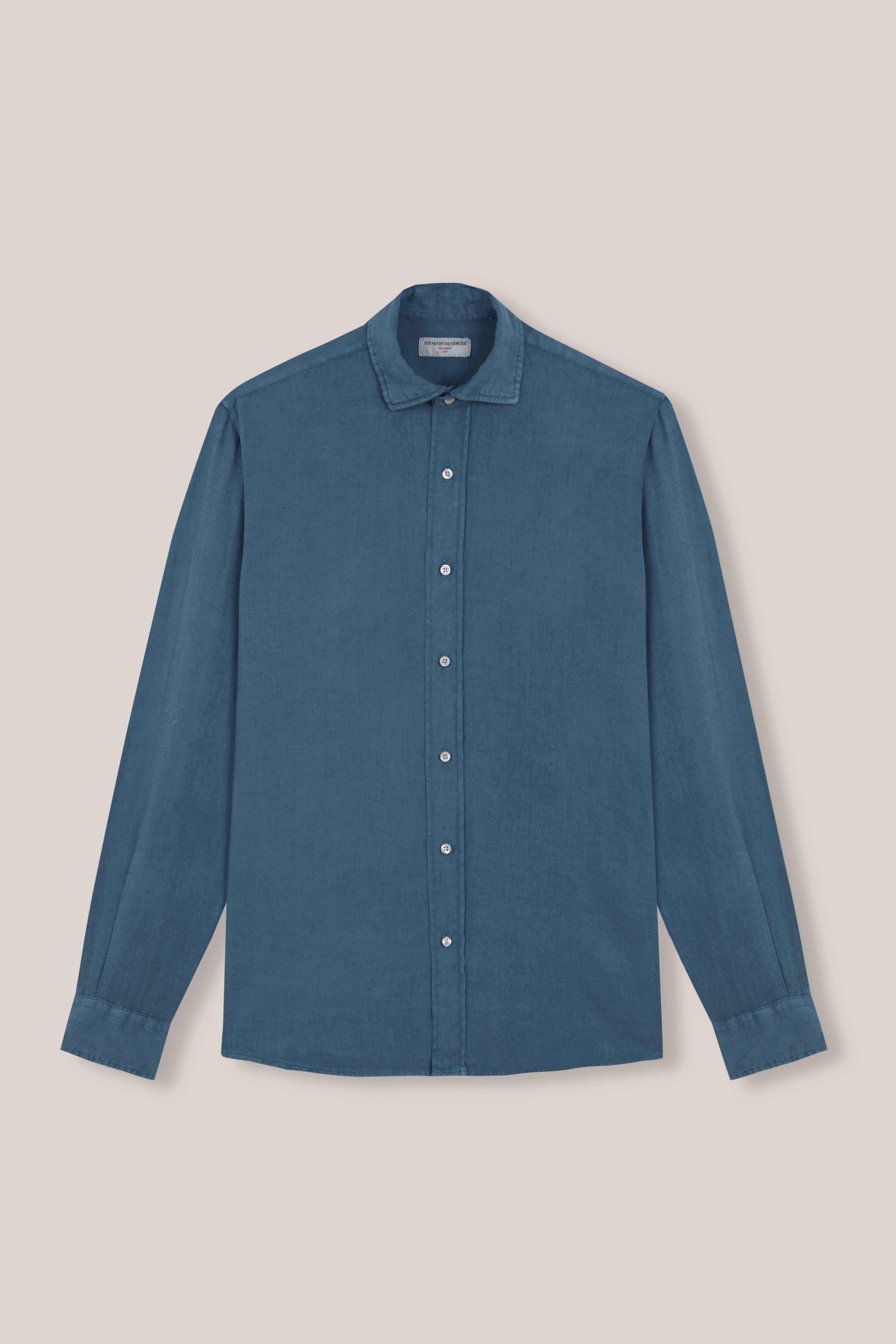 Camisa de Lino - Azul Petróleo - Fernando de Cárcer