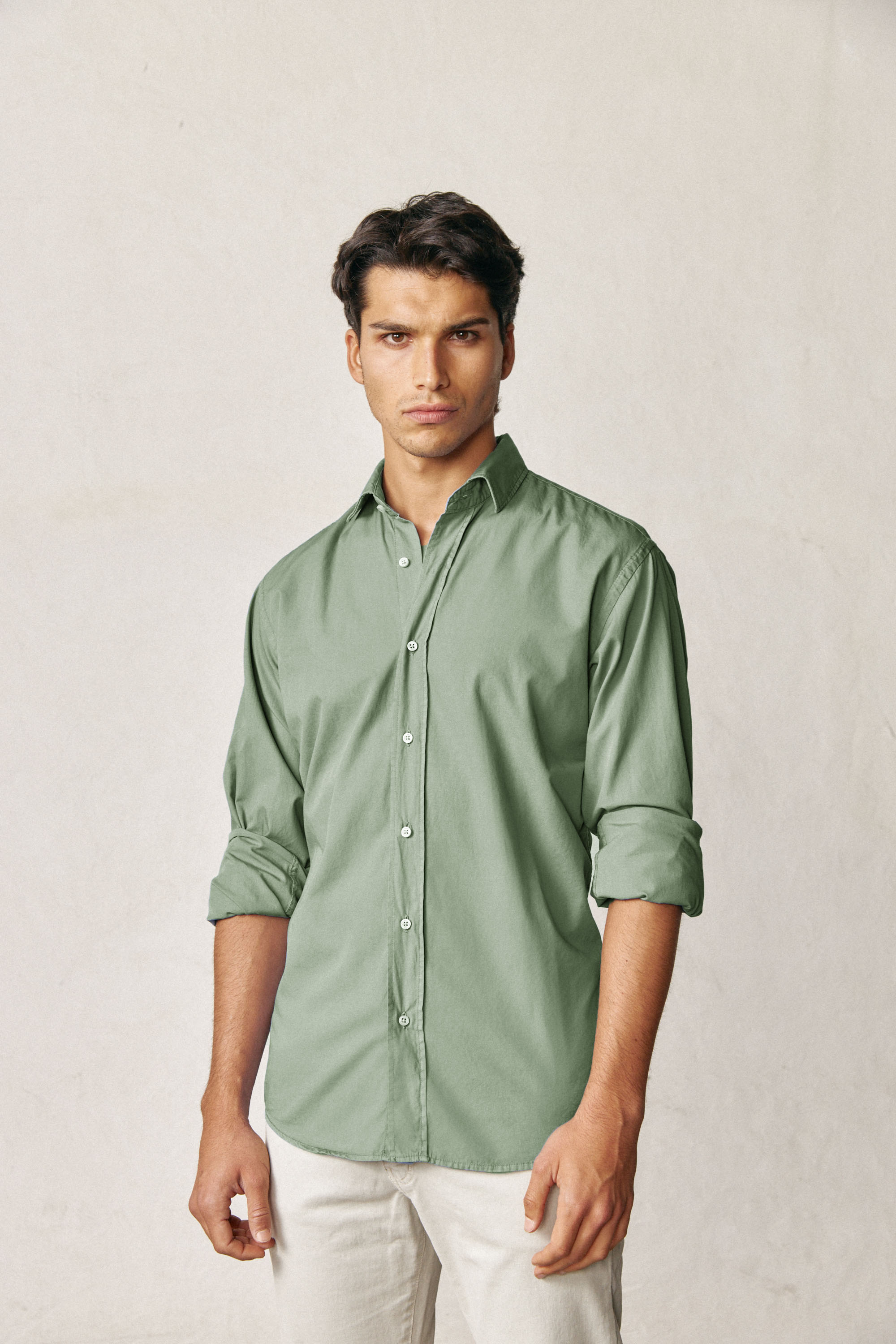Camisa de Popelin - Verde