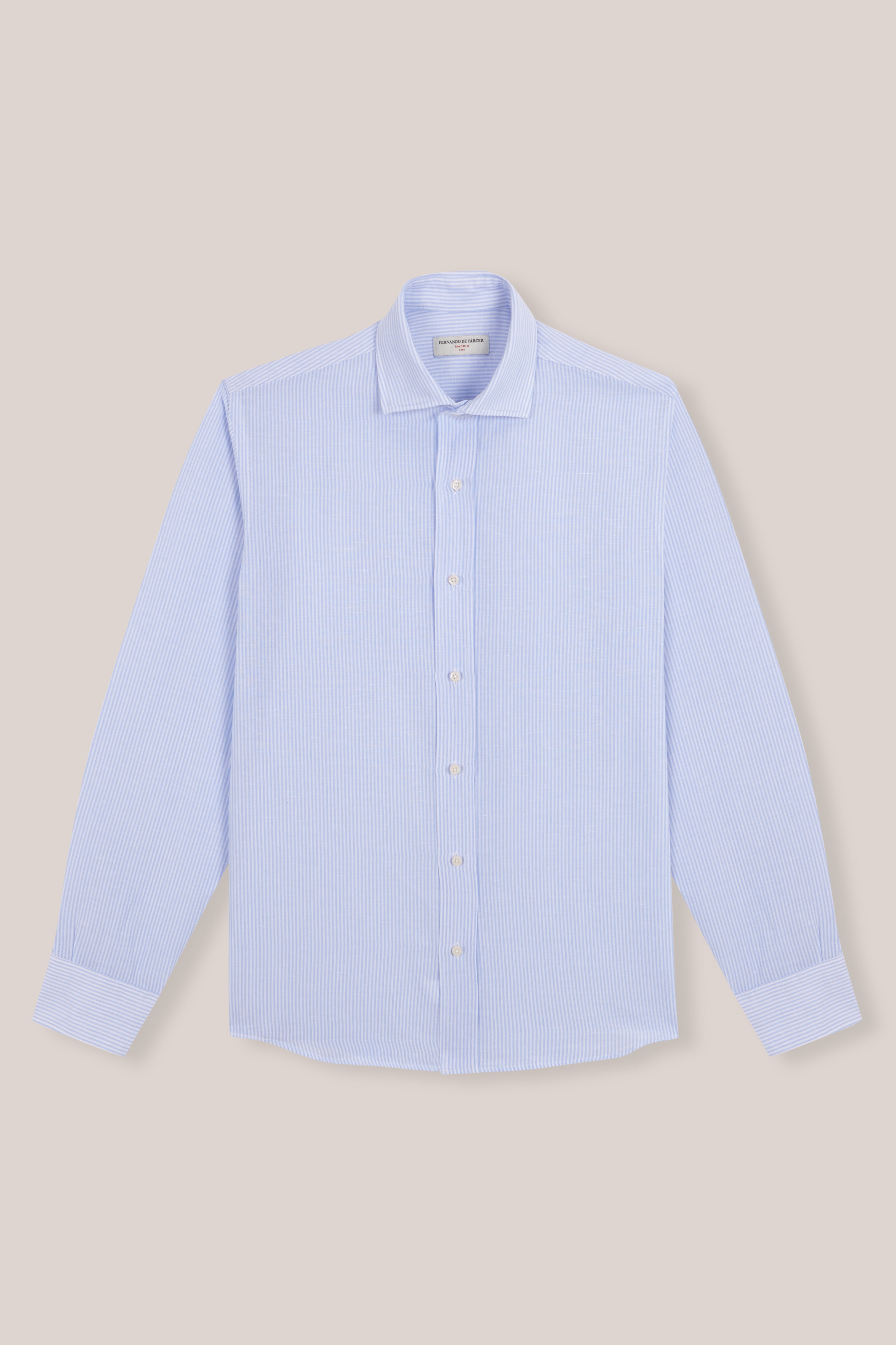 Camisa de Algodón - Rayas Azules Y Blancas - Fernando de Cárcer