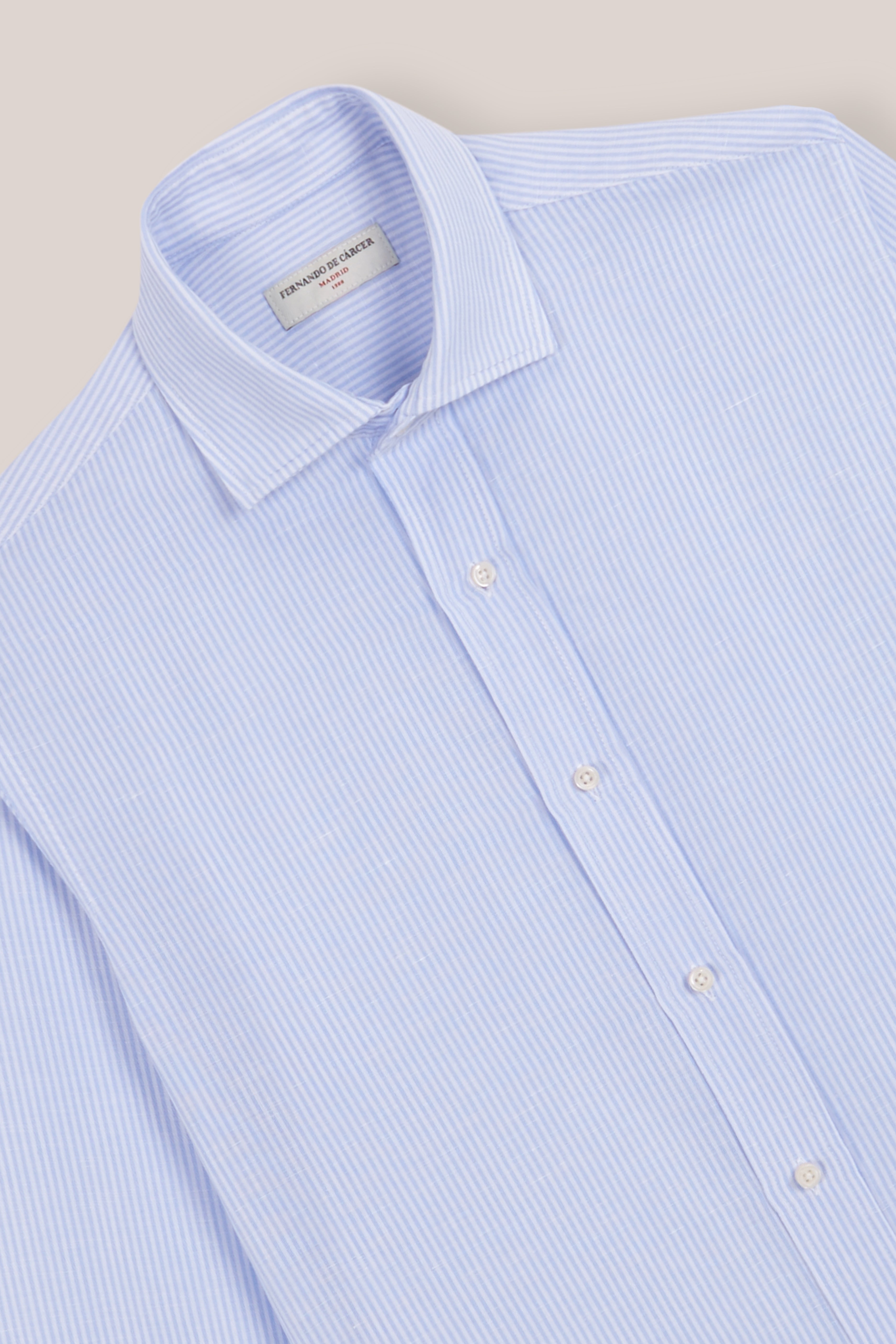 Camisa de Algodón - Rayas Azules Y Blancas - Fernando de Cárcer