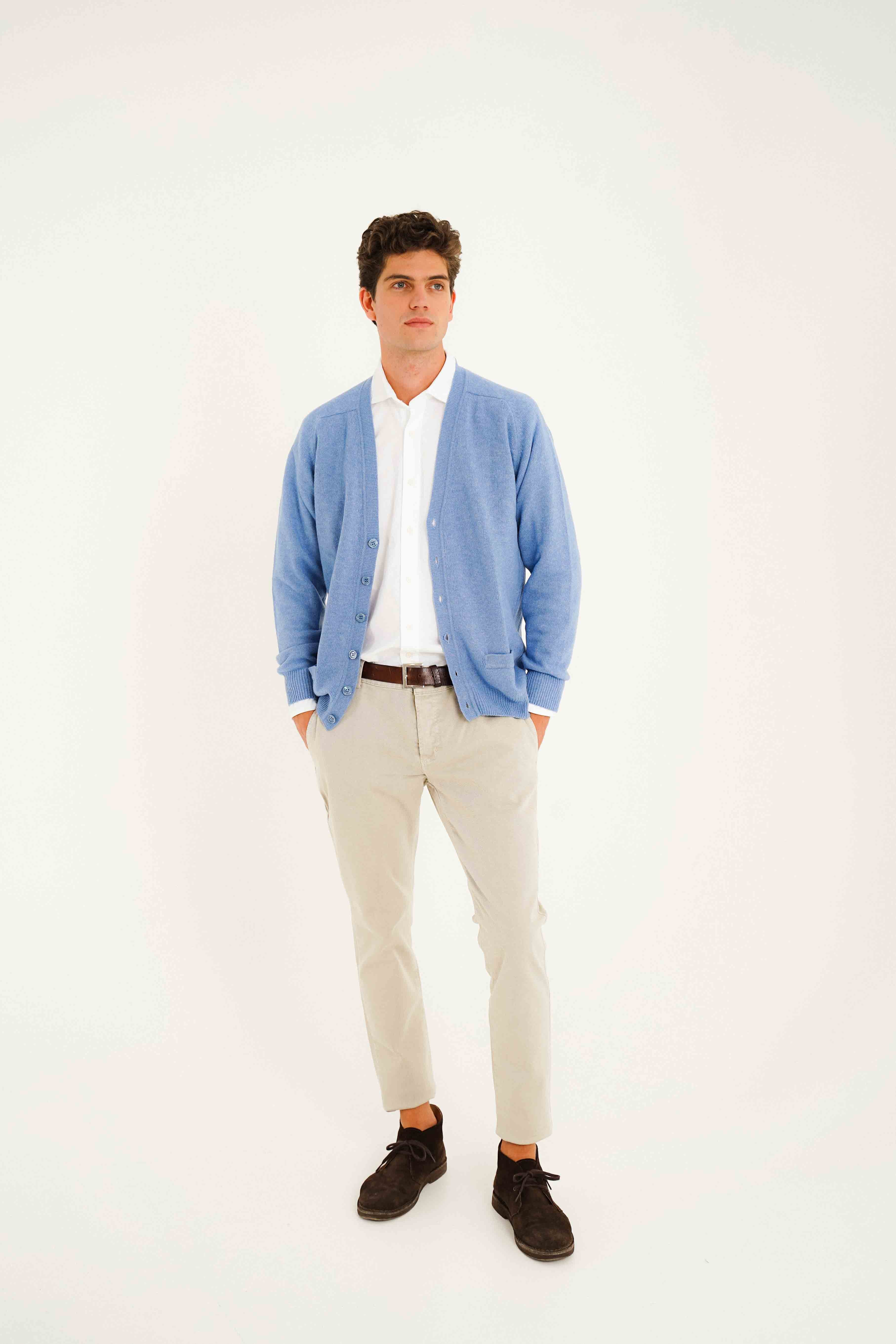 Cardigan Lambswool - Azul - Fernando de Cárcer