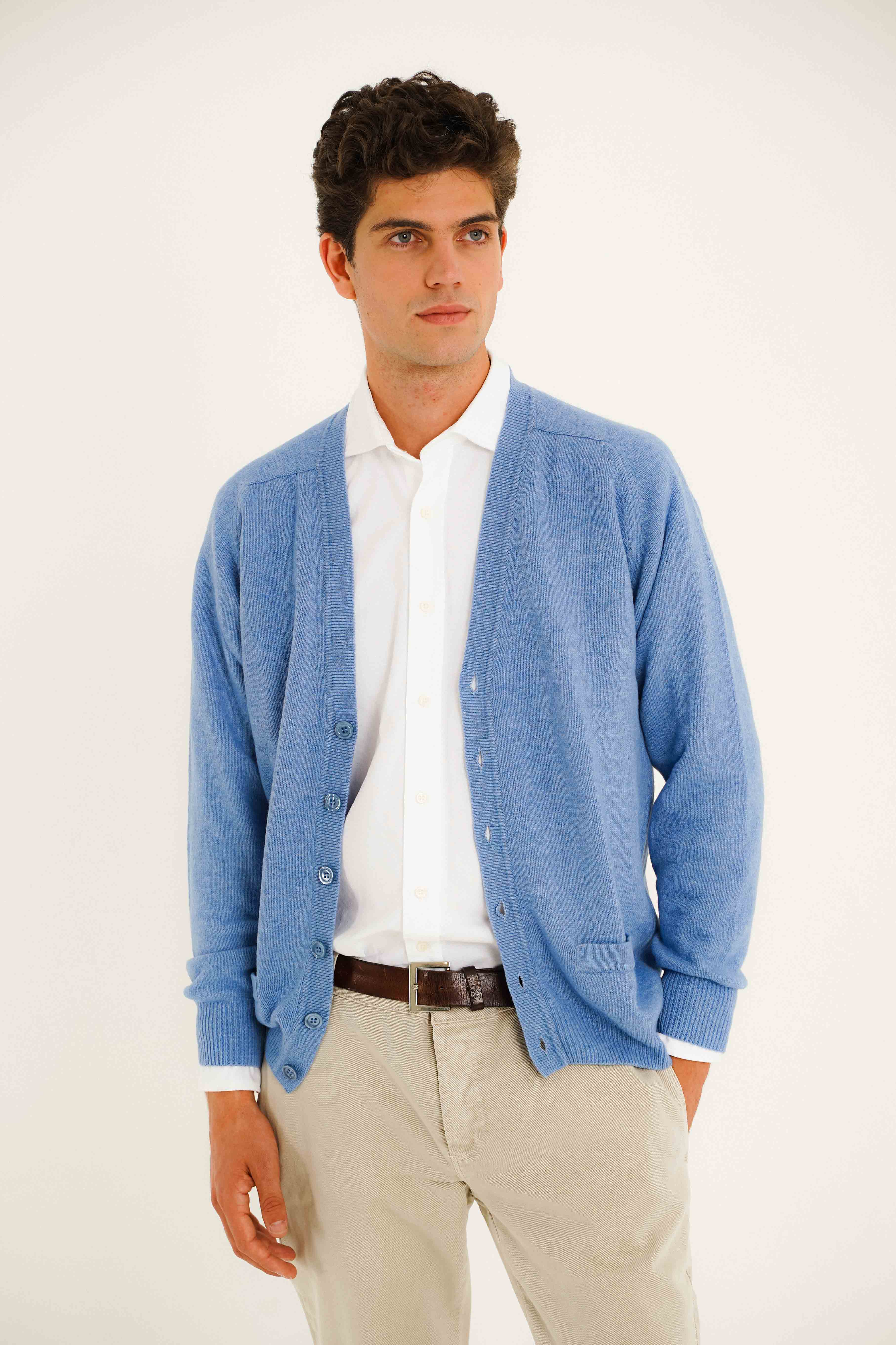 Cardigan Lambswool - Azul - Fernando de Cárcer
