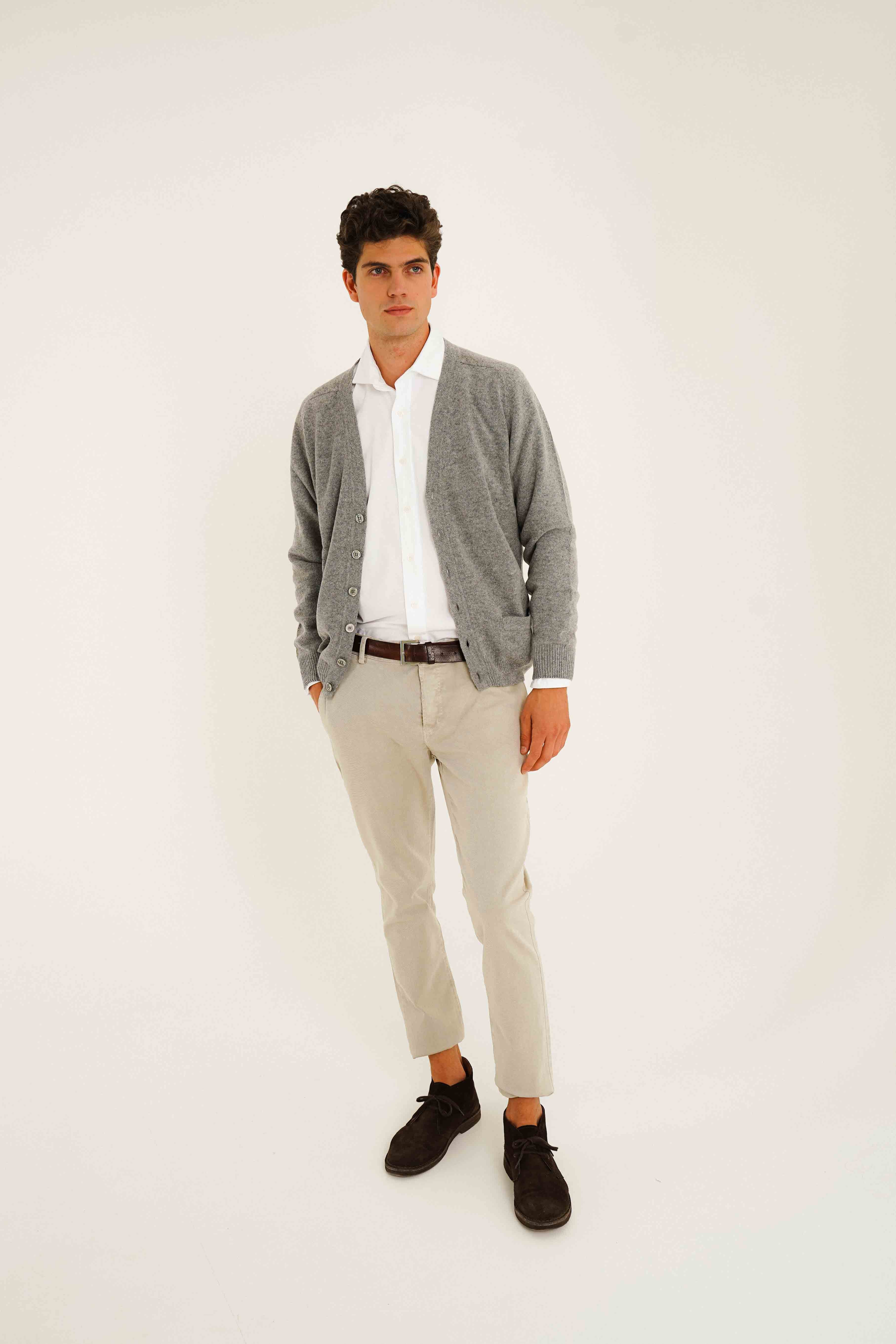 Cardigan Lambswool - Gris - Fernando de Cárcer