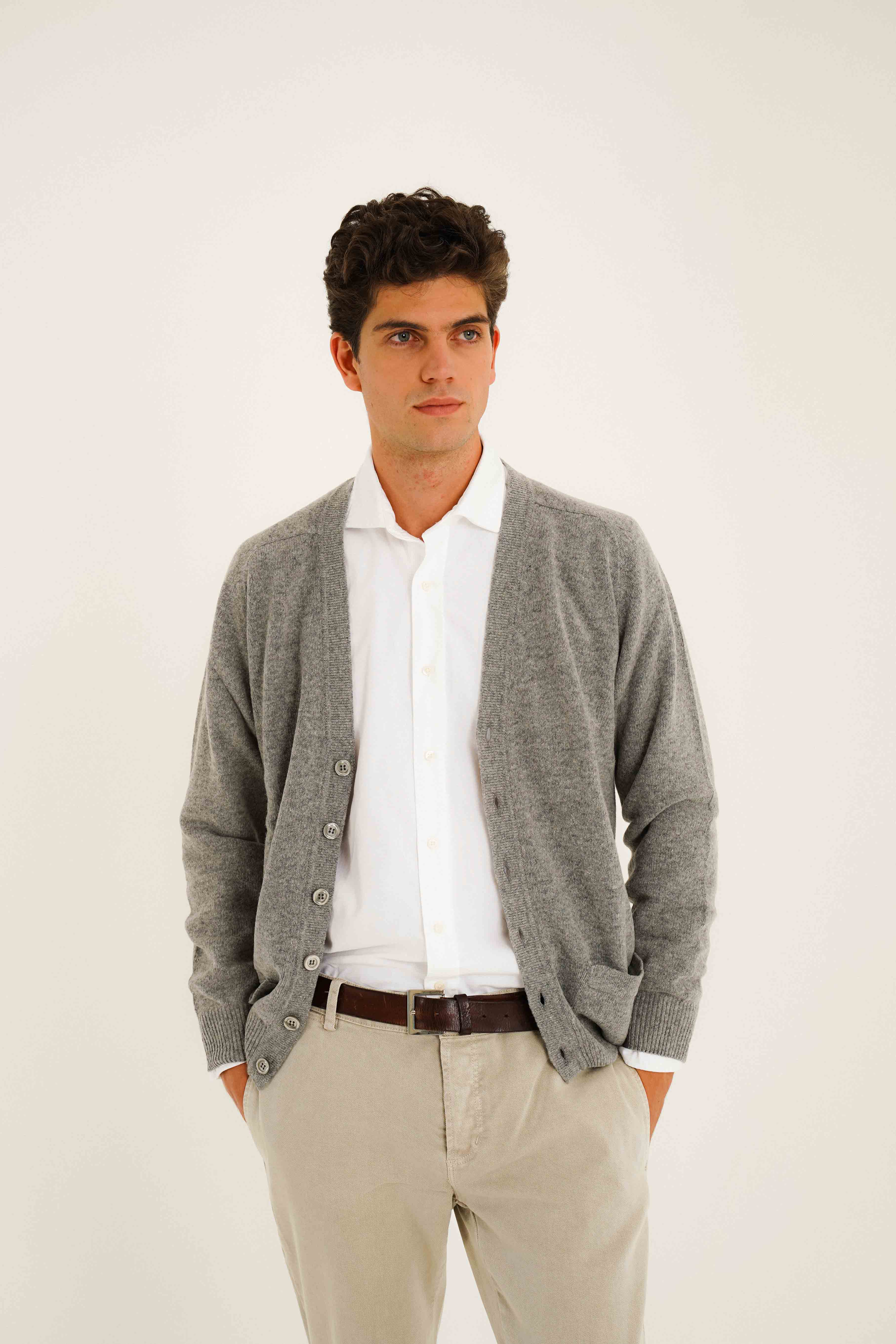 Cardigan Lambswool - Gris - Fernando de Cárcer