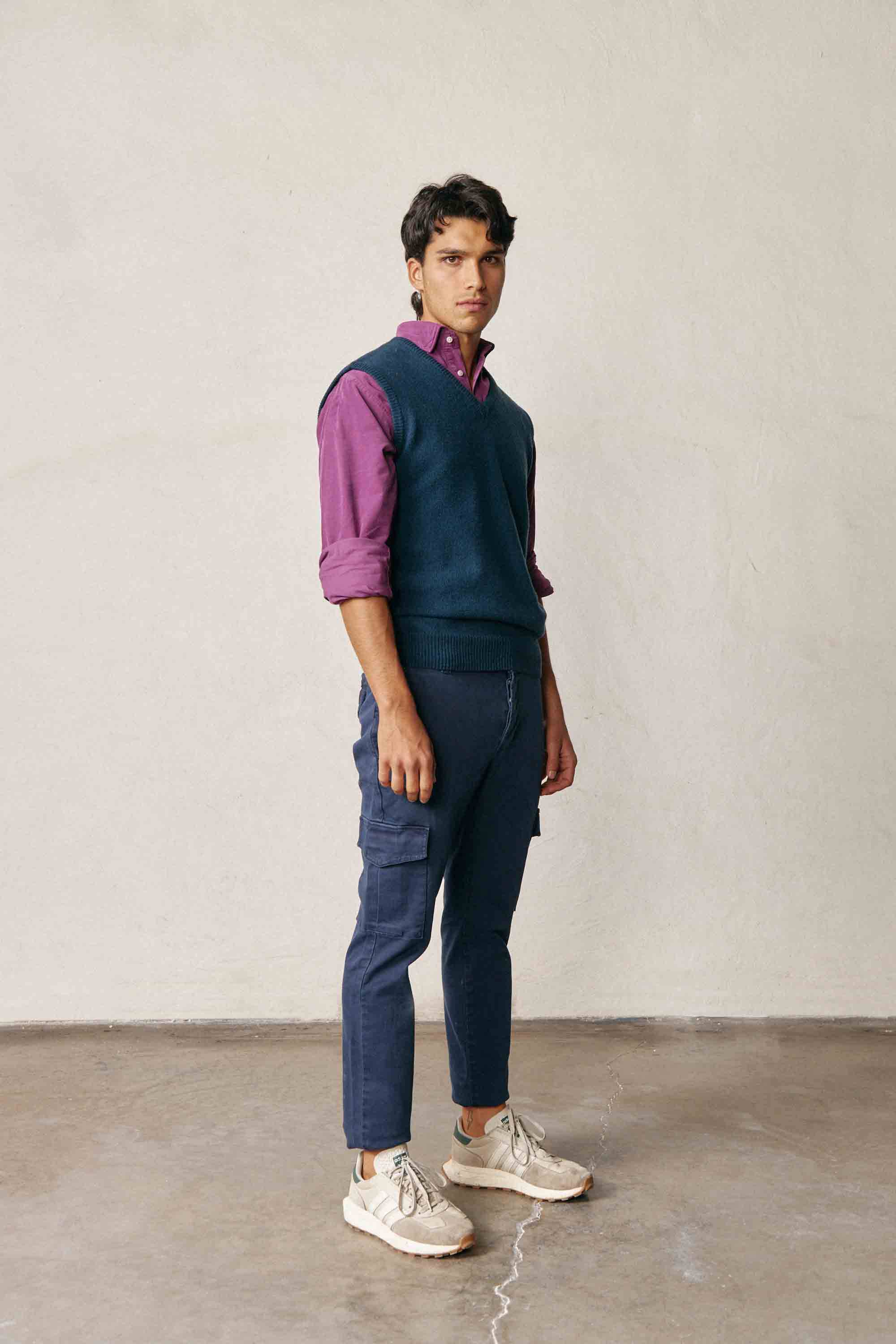 Chaleco Lambswool - Azul Petróleo - Fernando de Cárcer