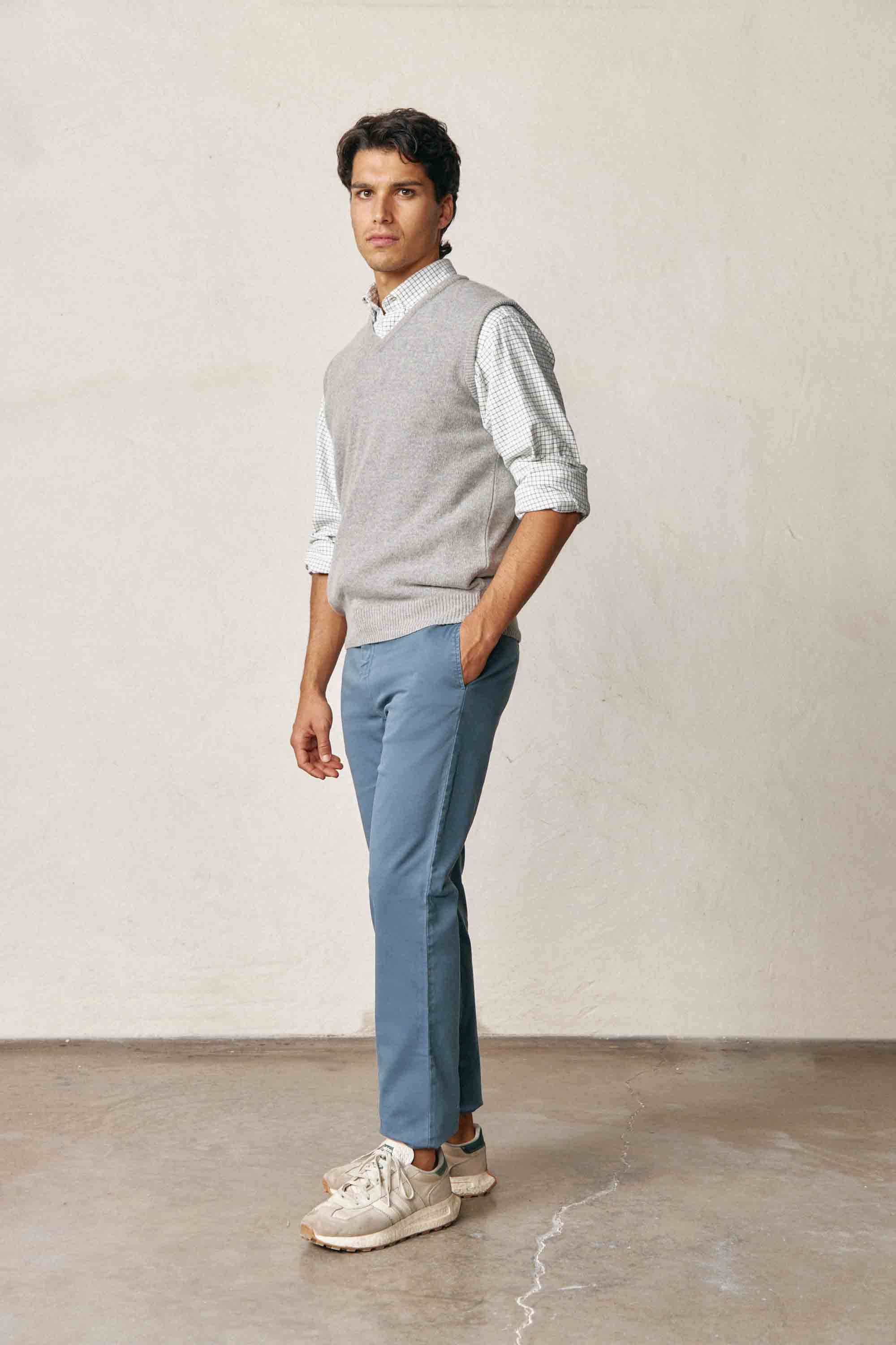 Chaleco Lambswool - Gris Claro - Fernando de Cárcer