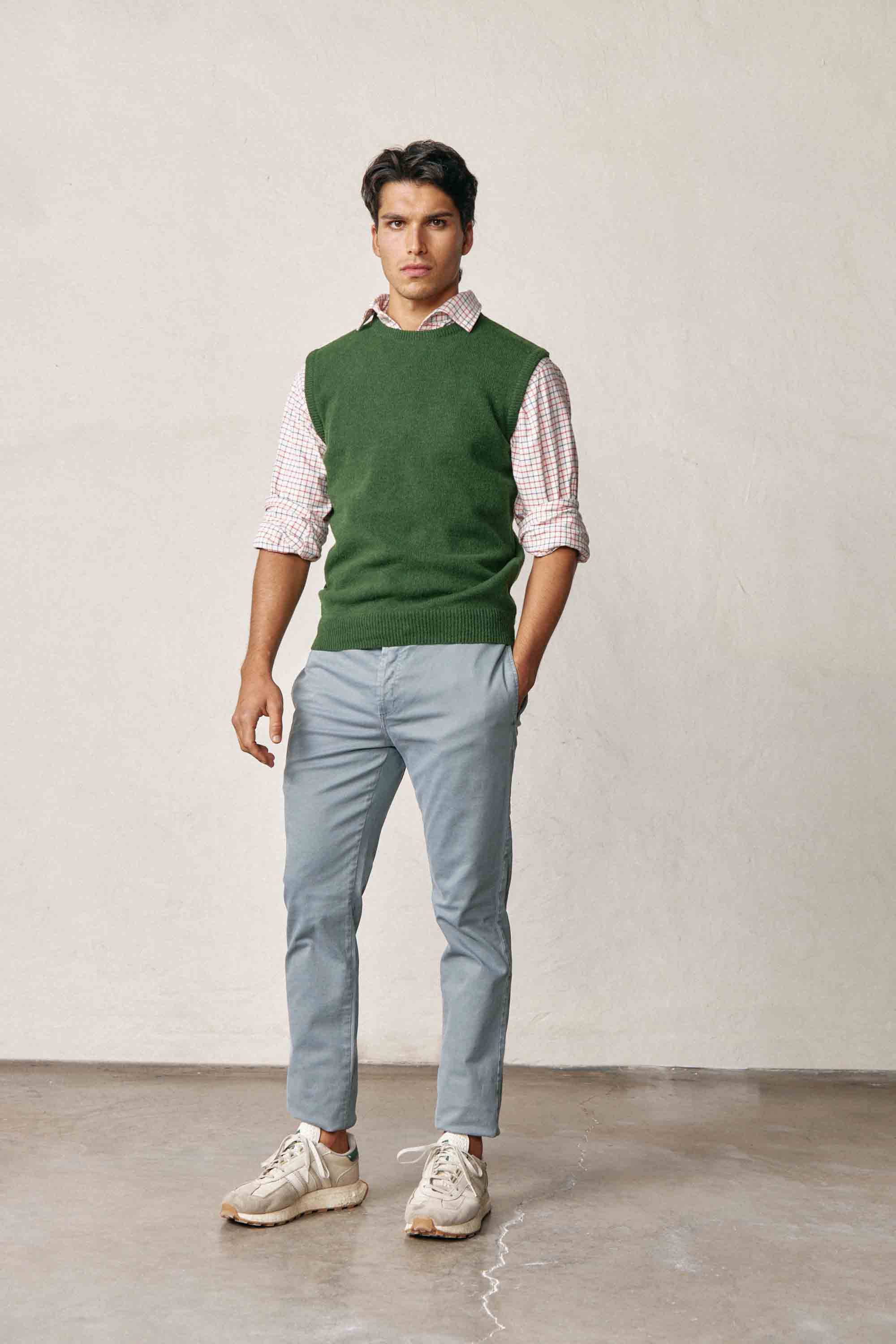 Chaleco Lambswool Cuello Redondo - Verde - Fernando de Cárcer