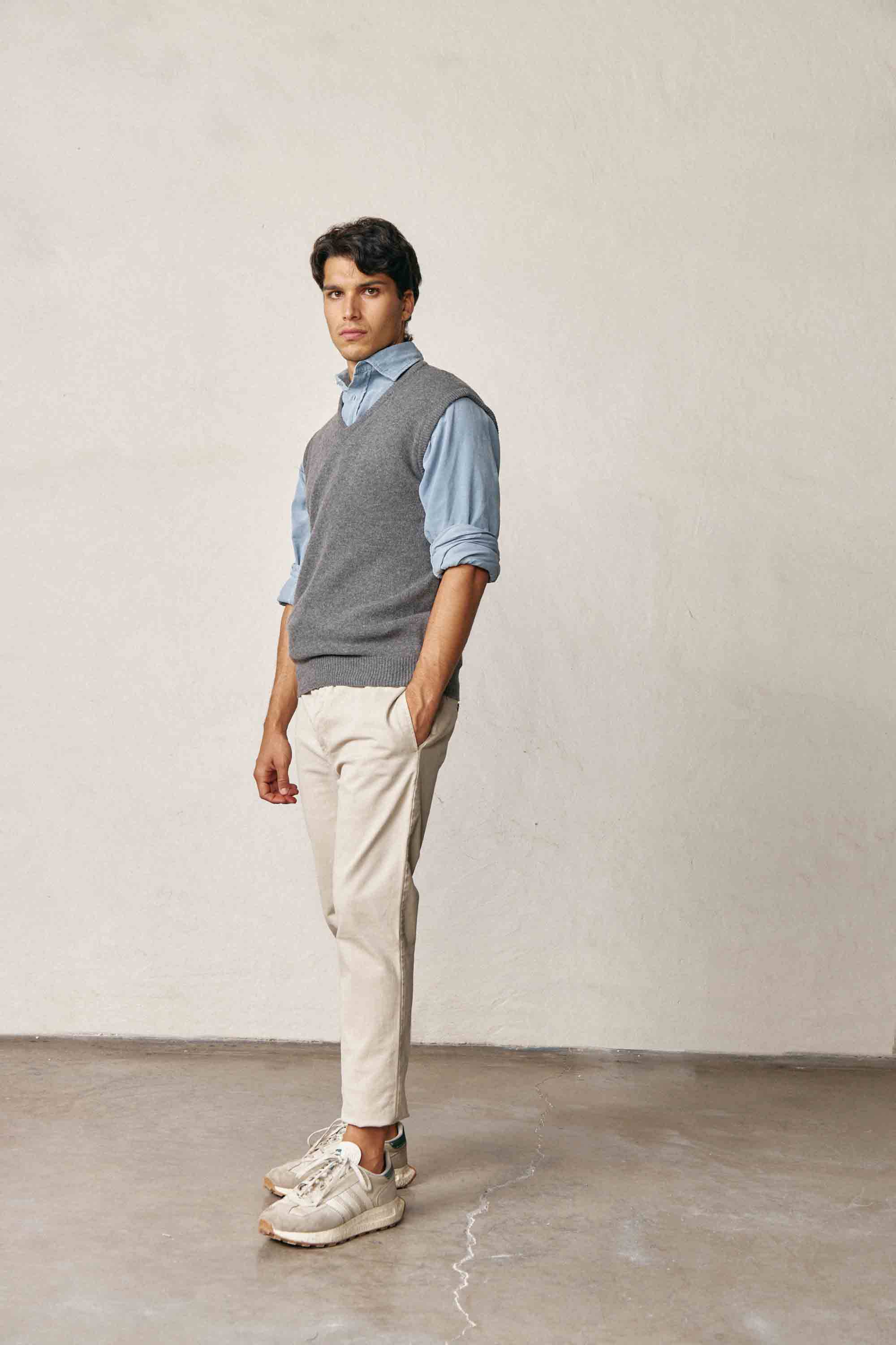 Chaleco Lambswool - Gris Marengo - Fernando de Cárcer
