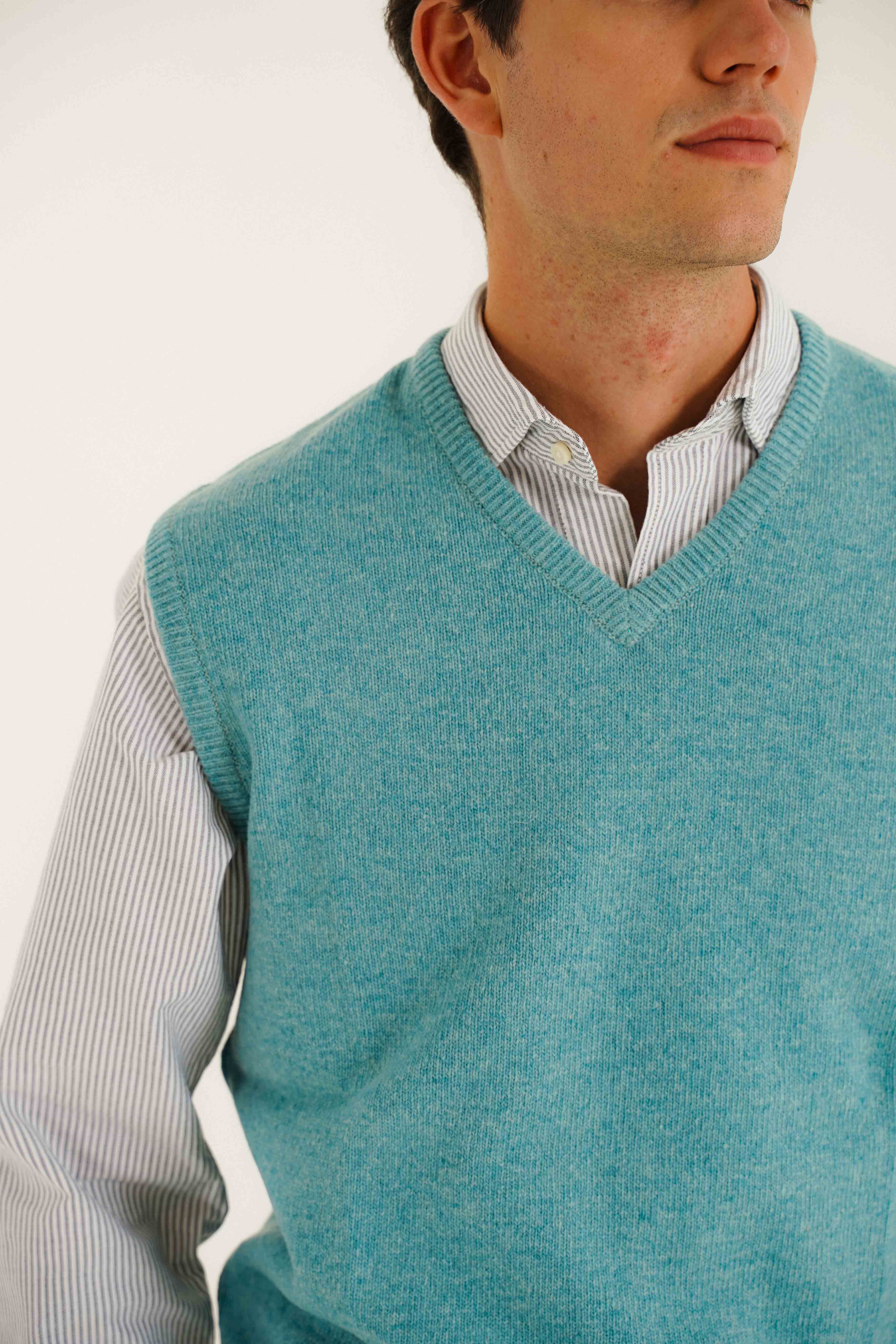 Chaleco de Lana - Turquesa - Fernando de Cárcer