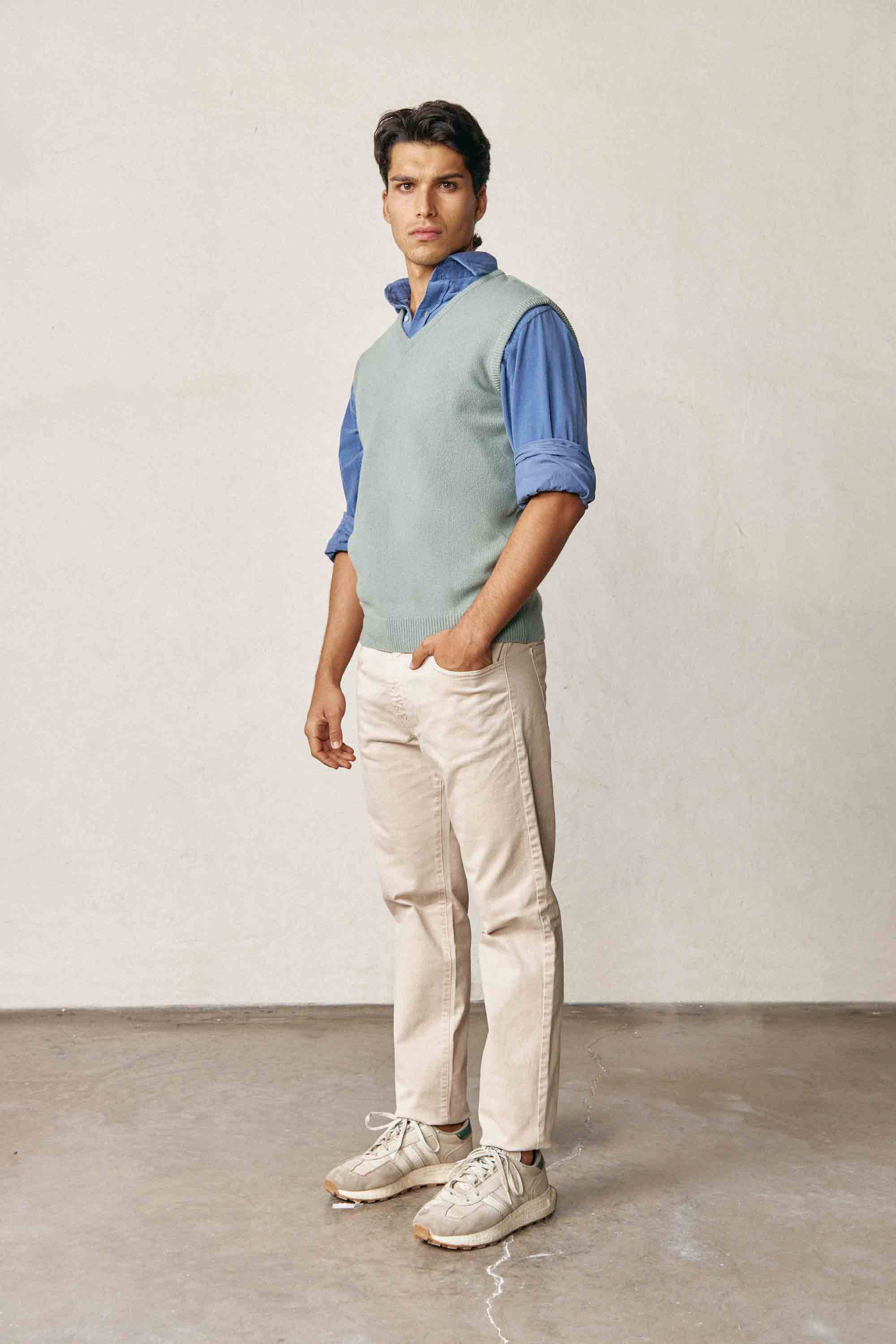 Chaleco Lambswool - Verde Claro - Fernando de Cárcer