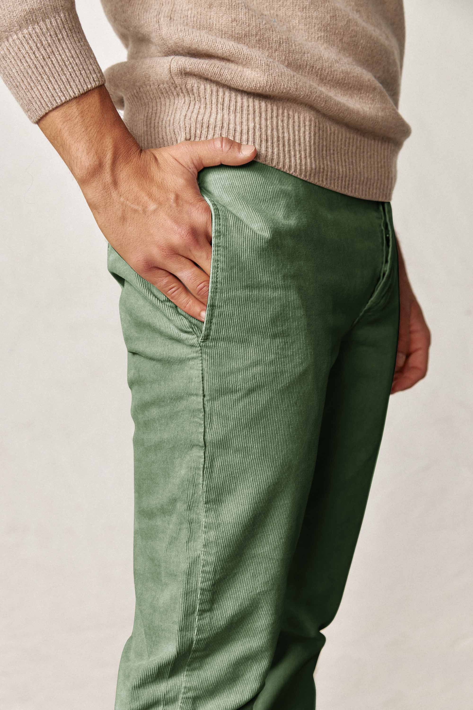 Pantalón Chino Micropana - Verde - Fernando de Cárcer