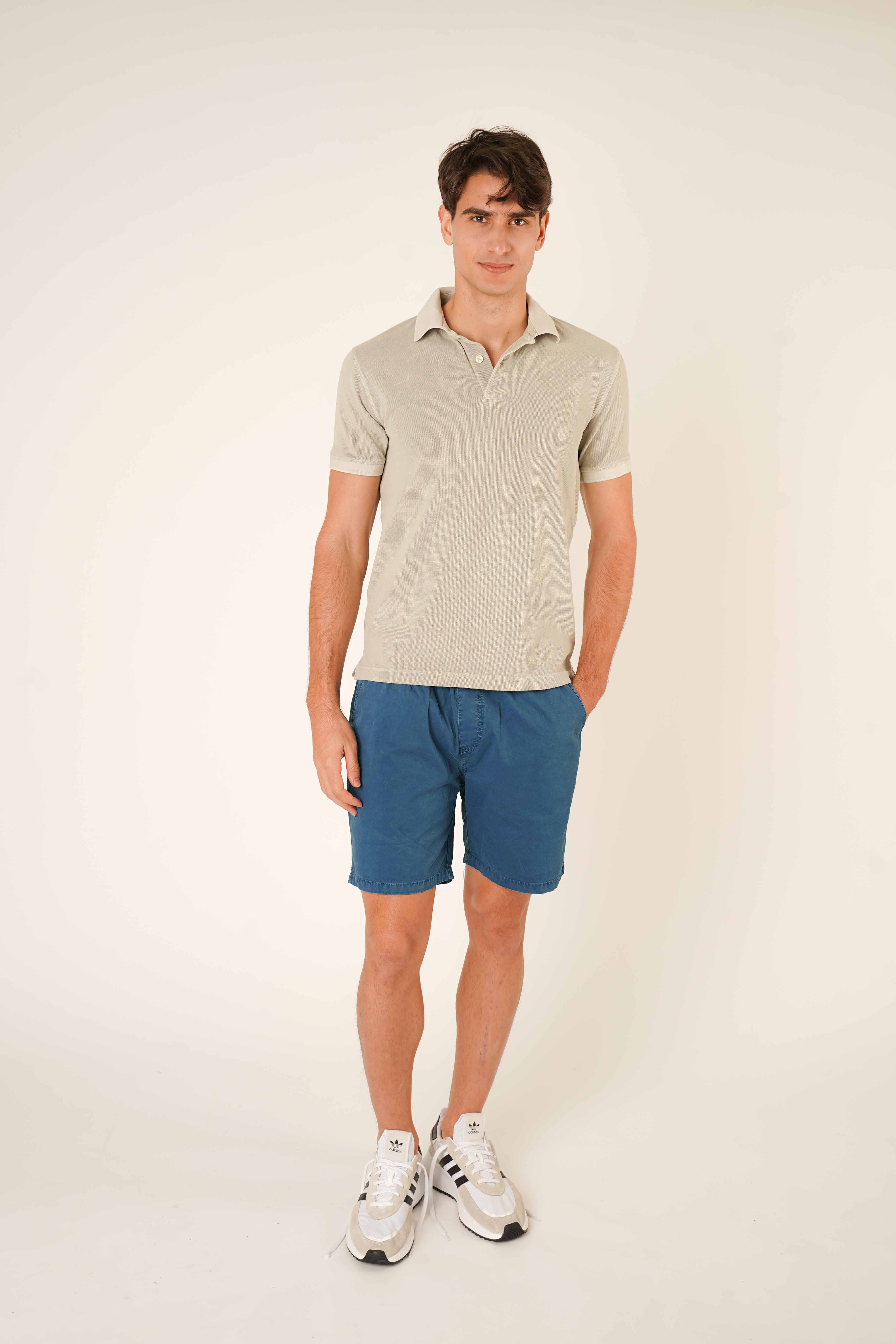 Bermudas de Popelín - Azul Pacífico