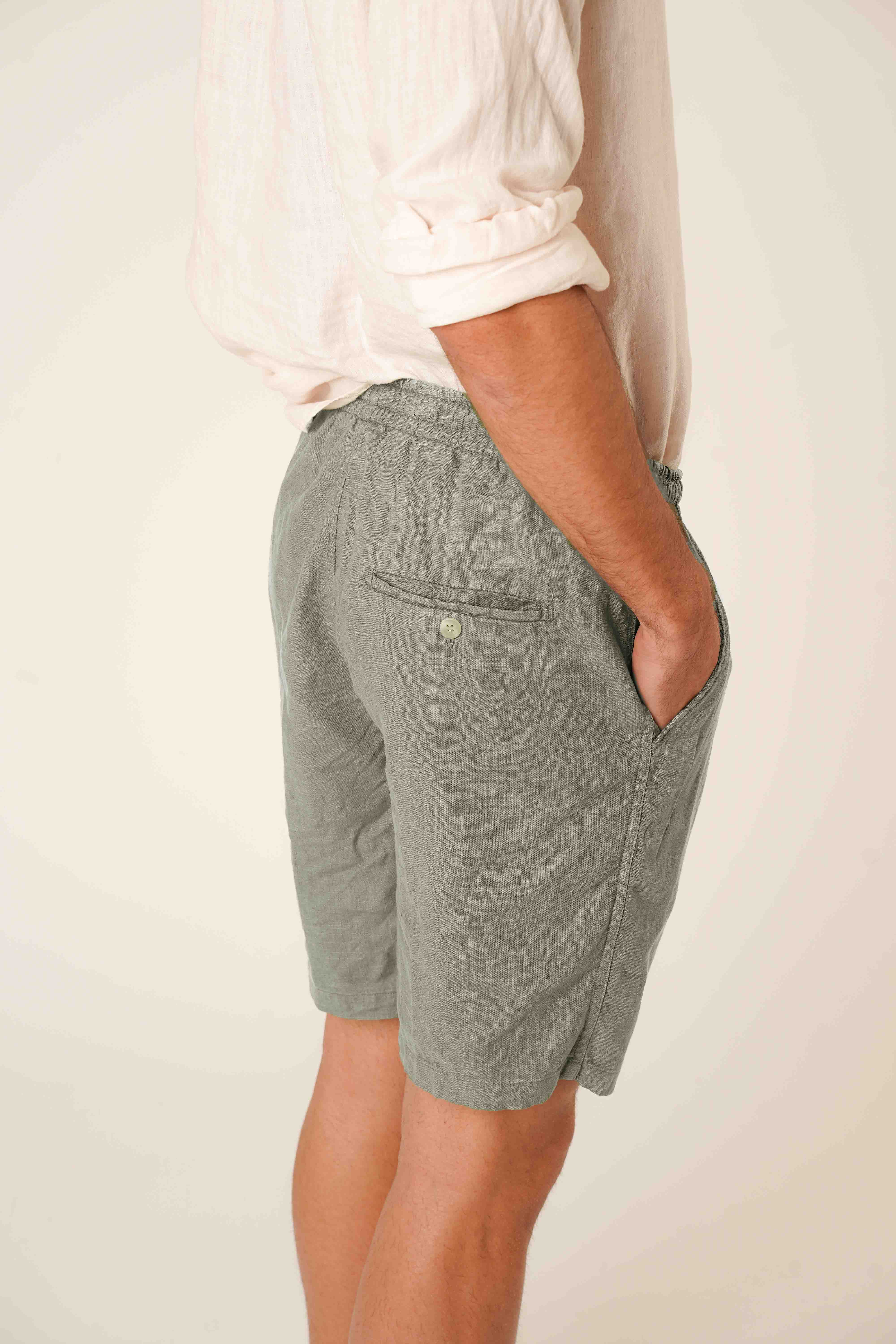 Bermudas de Lino - Piedra - Fernando de Cárcer