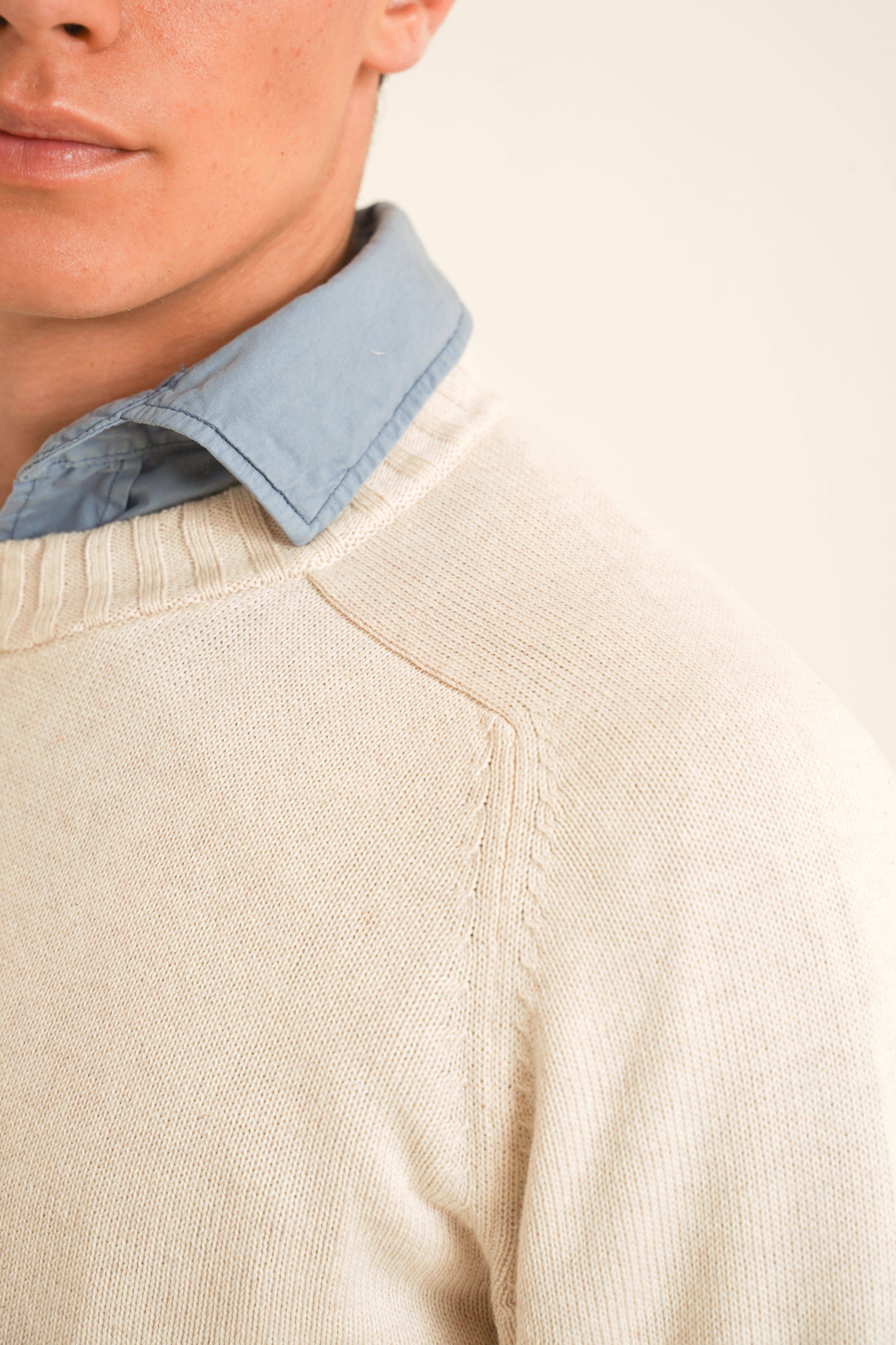 Jersey Cuello Redondo Algodón - Hielo - Fernando de Cárcer