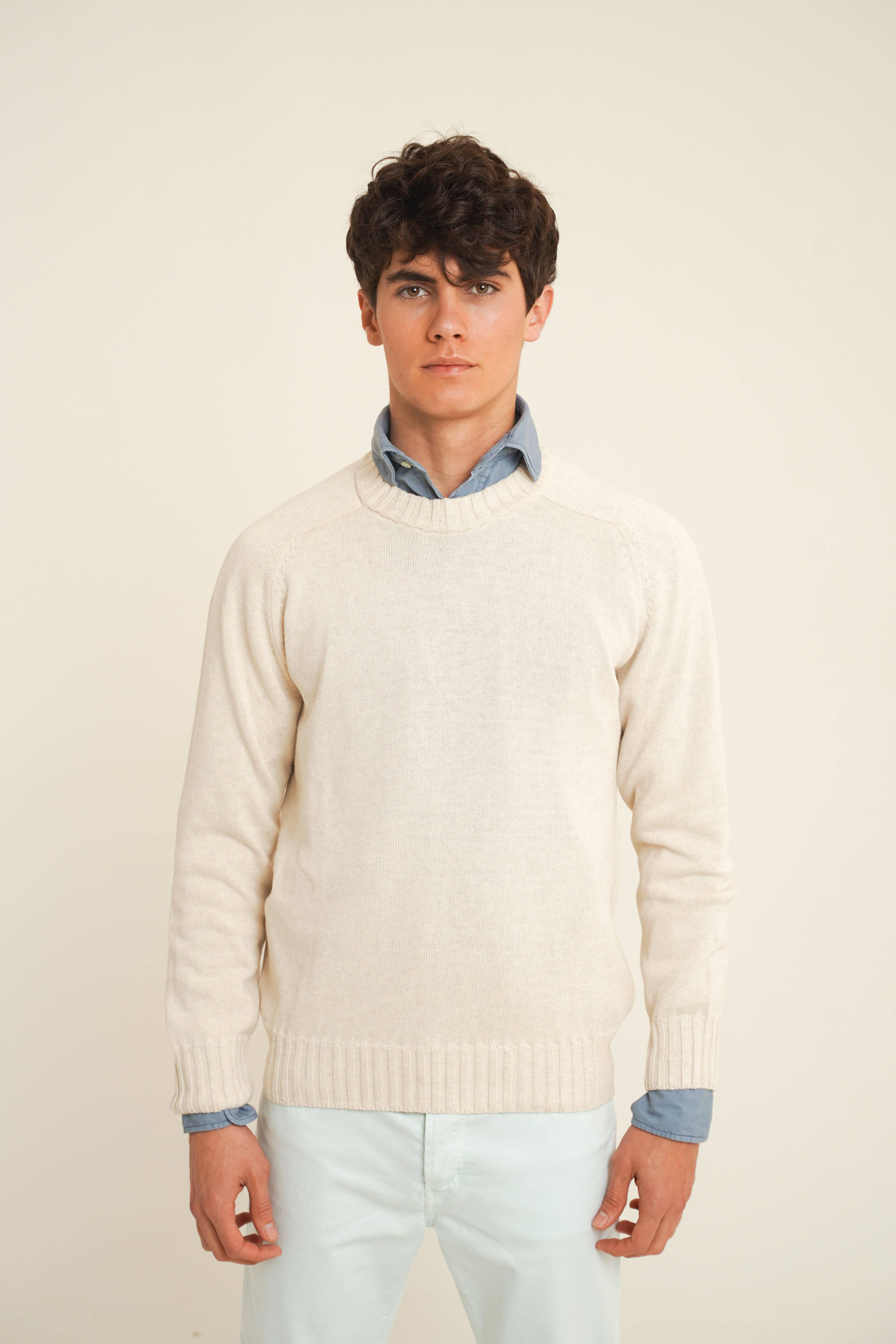 Jersey Cuello Redondo Algodón - Hielo - Fernando de Cárcer