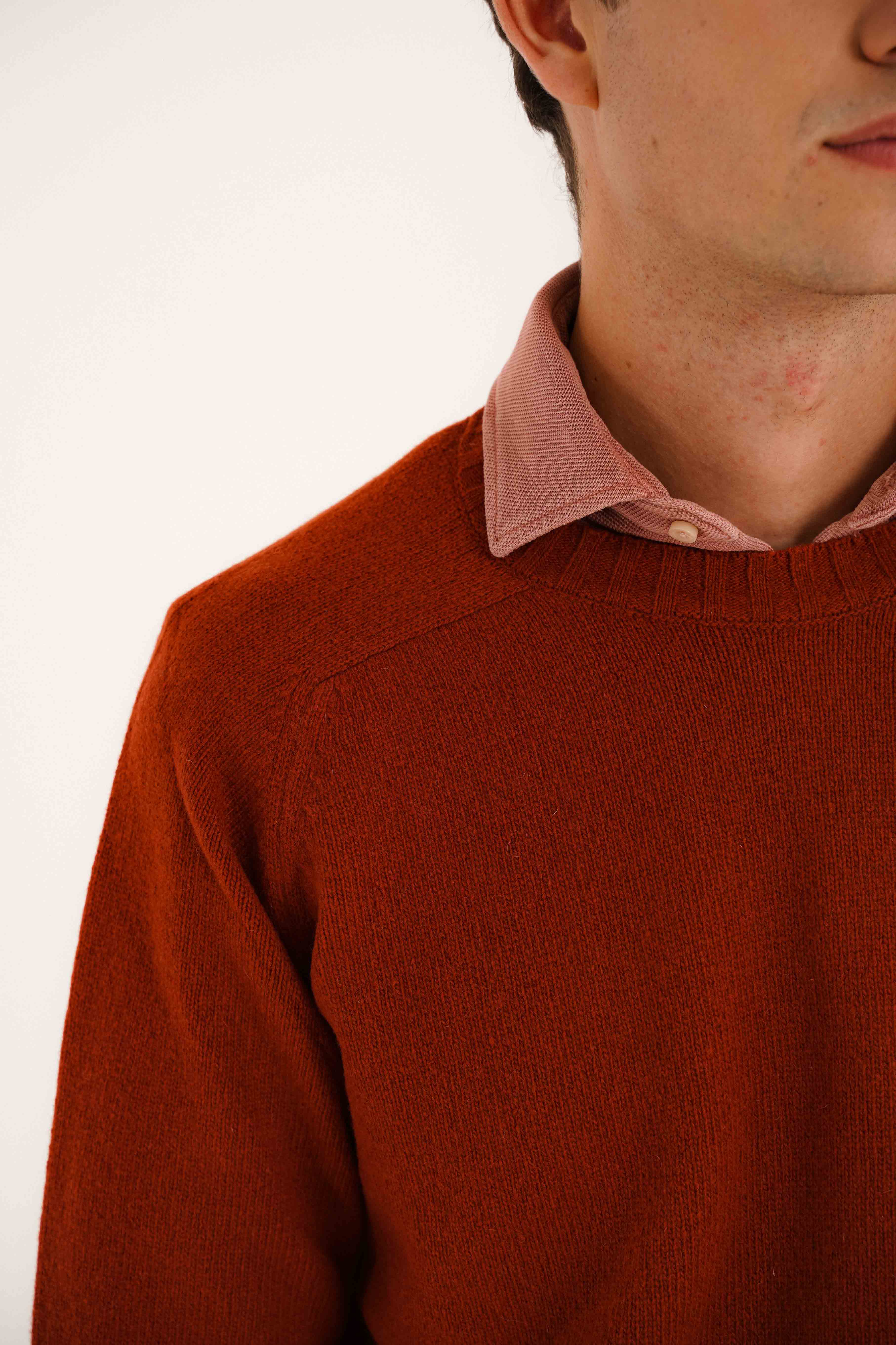Jersey Cuello Redondo Lambswool - Burdeos - Fernando de Cárcer