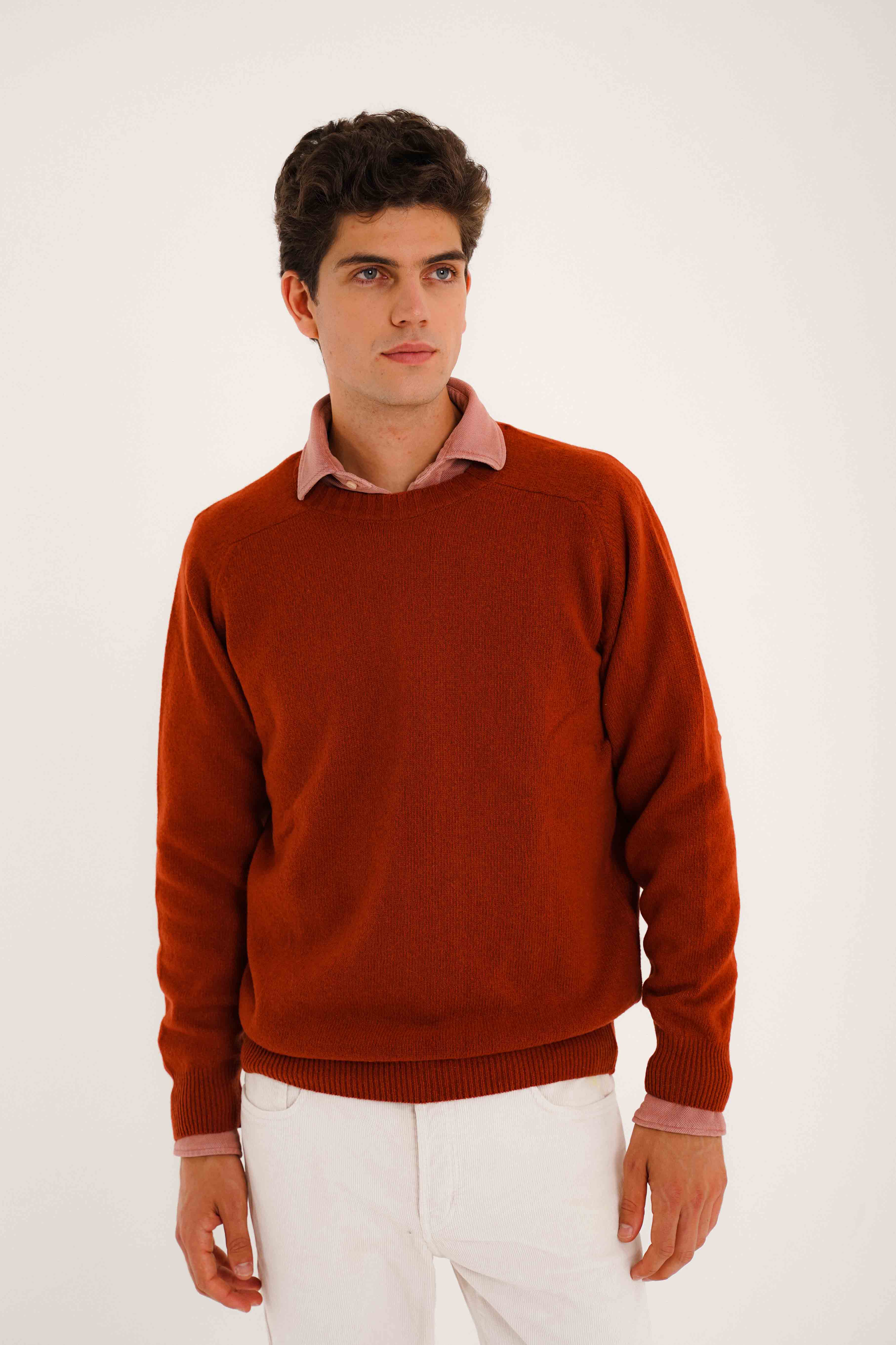 Jersey Cuello Redondo Lambswool - Burdeos - Fernando de Cárcer