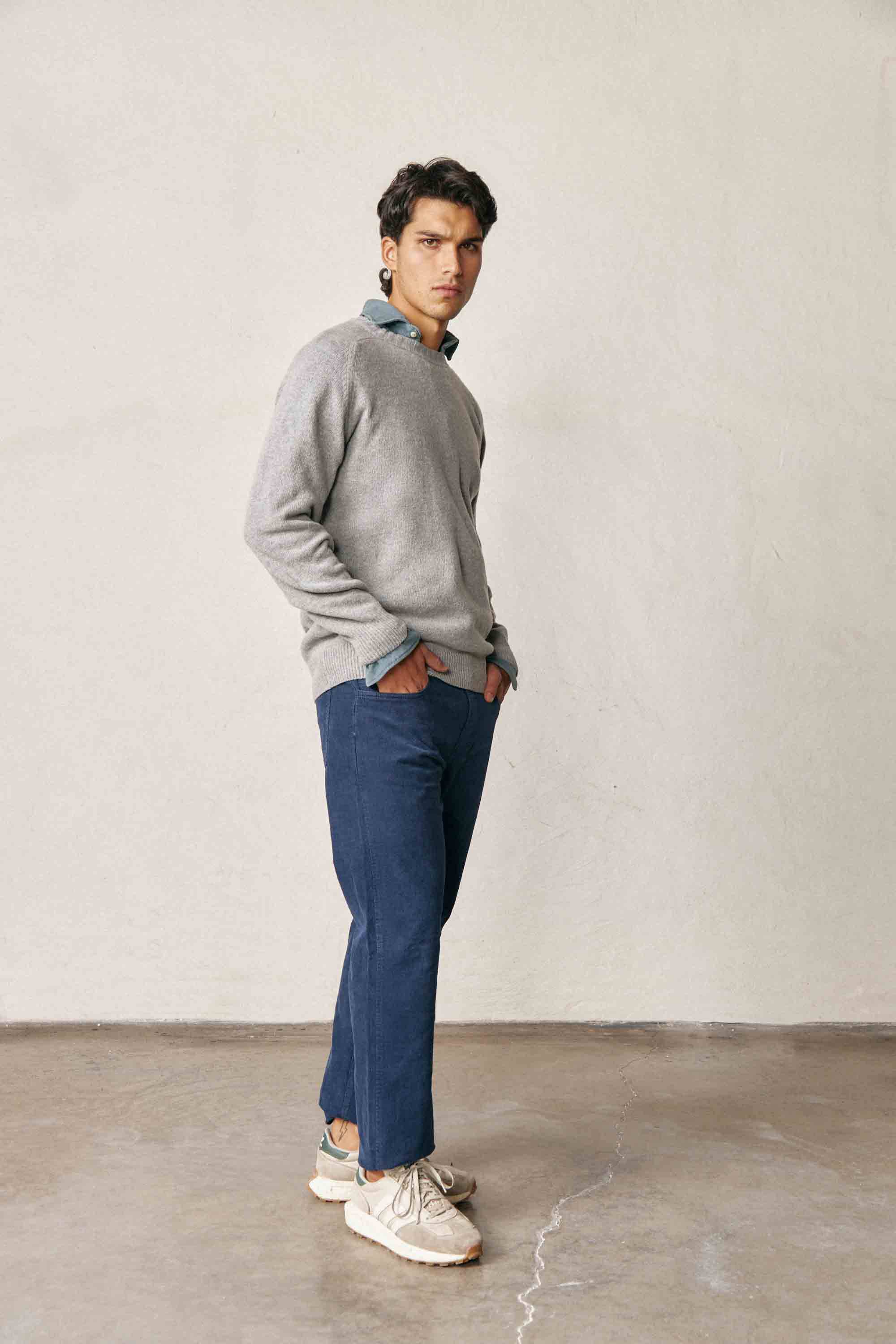 Jersey Cuello Redondo Lambswool - Gris Claro - Fernando de Cárcer