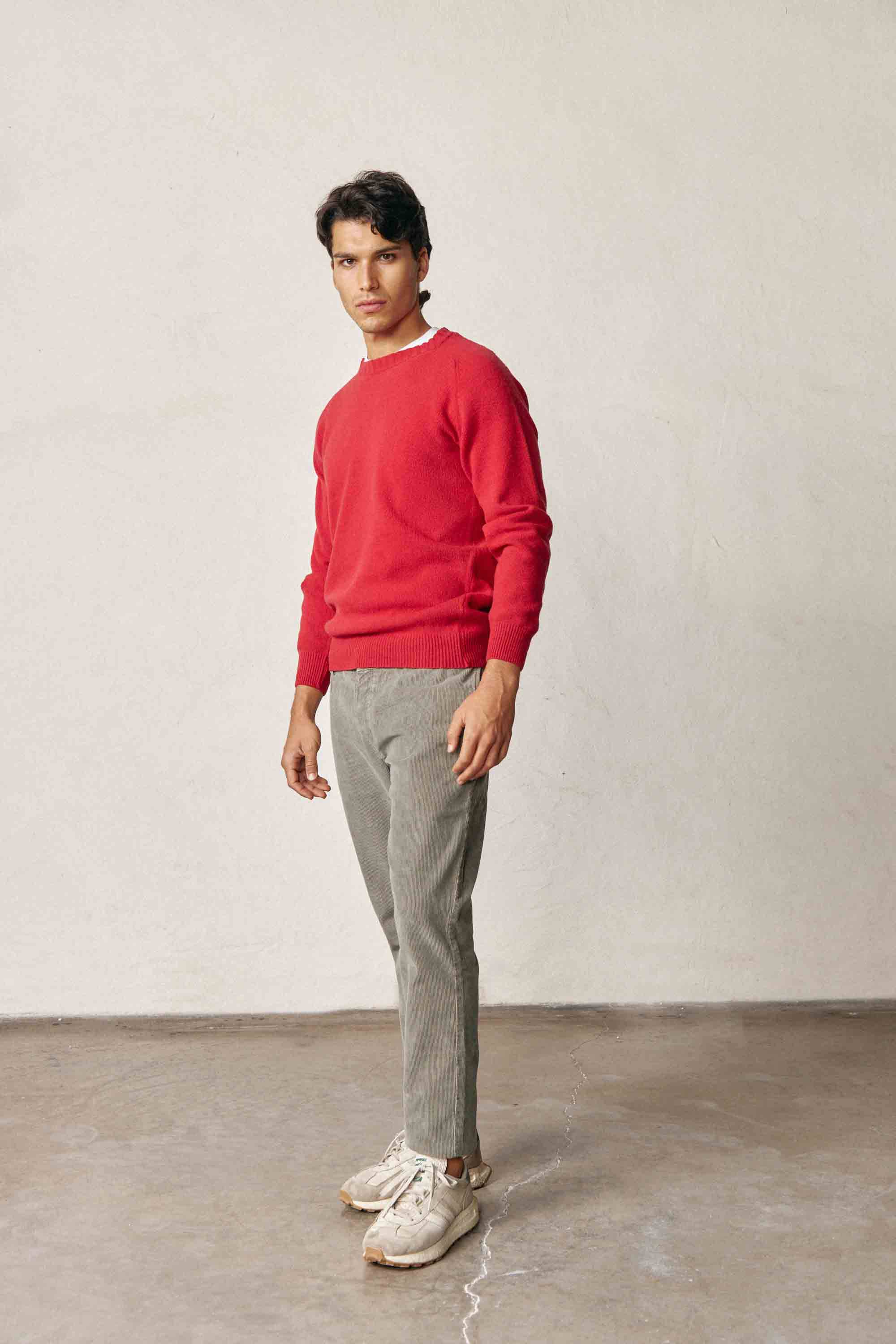 Jersey Cuello Redondo Lambswool - Rojo - Fernando de Cárcer
