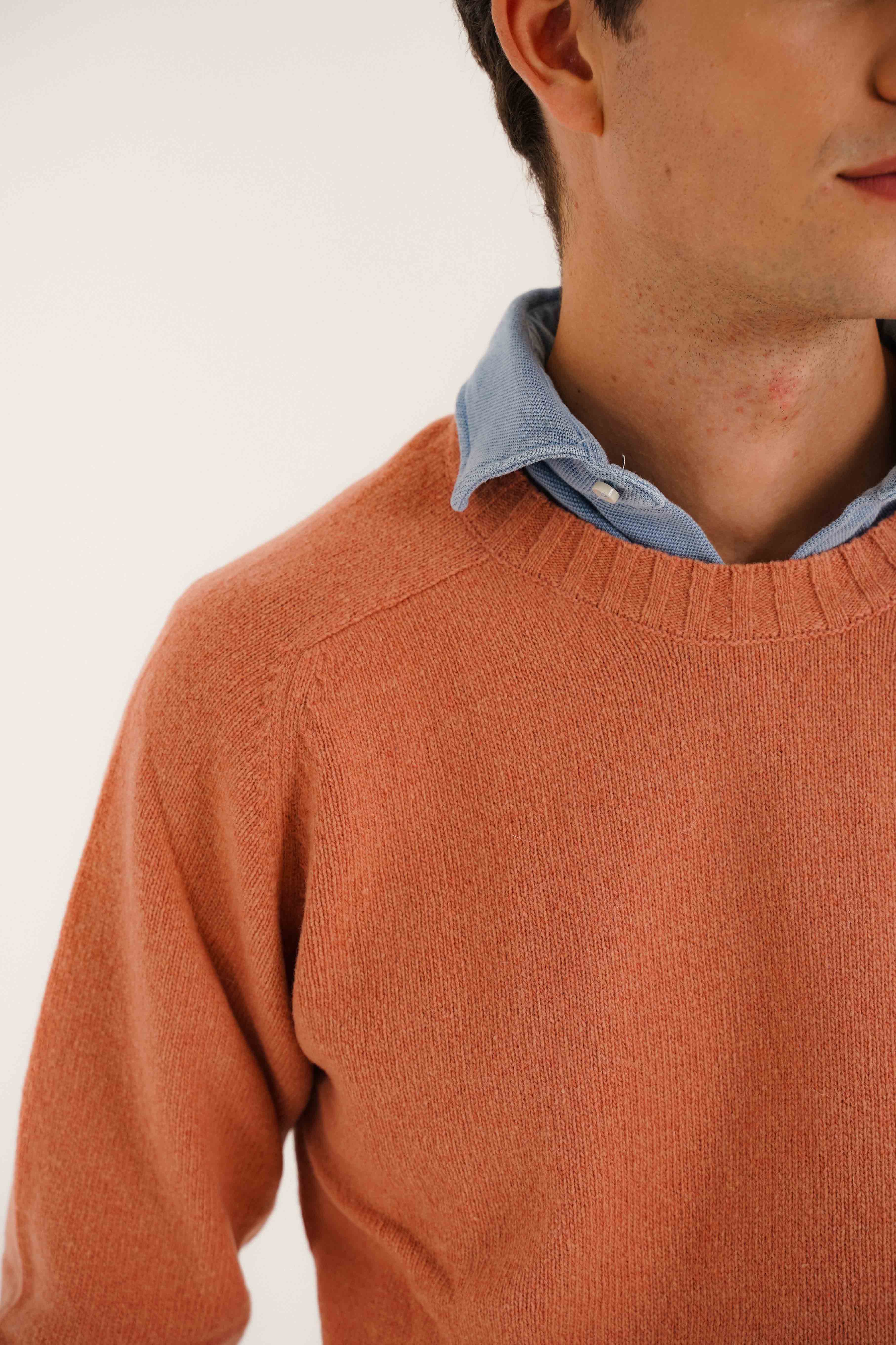 Jersey Cuello Redondo Lambswool - Salmón - Fernando de Cárcer