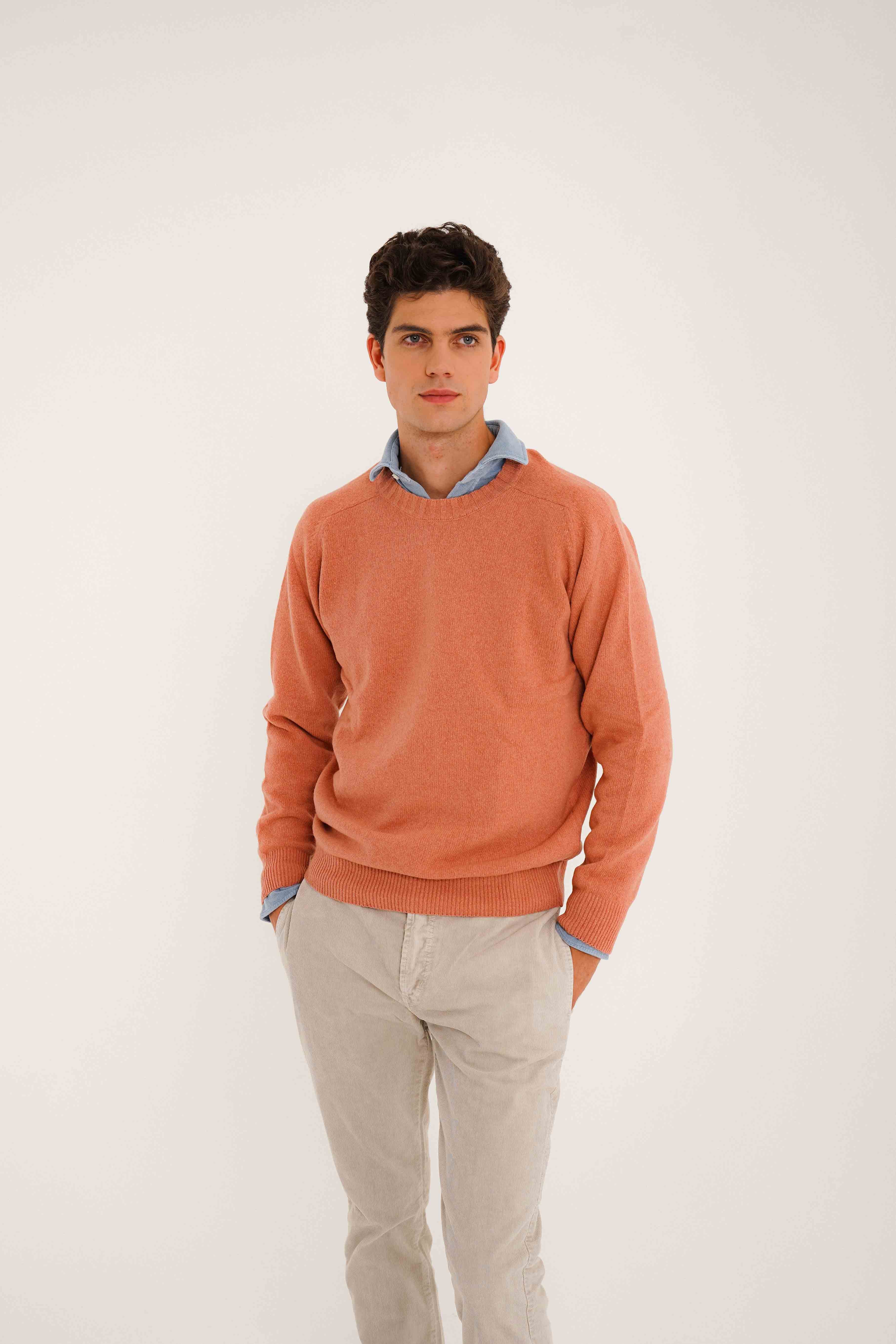 Jersey Cuello Redondo Lambswool - Salmón - Fernando de Cárcer