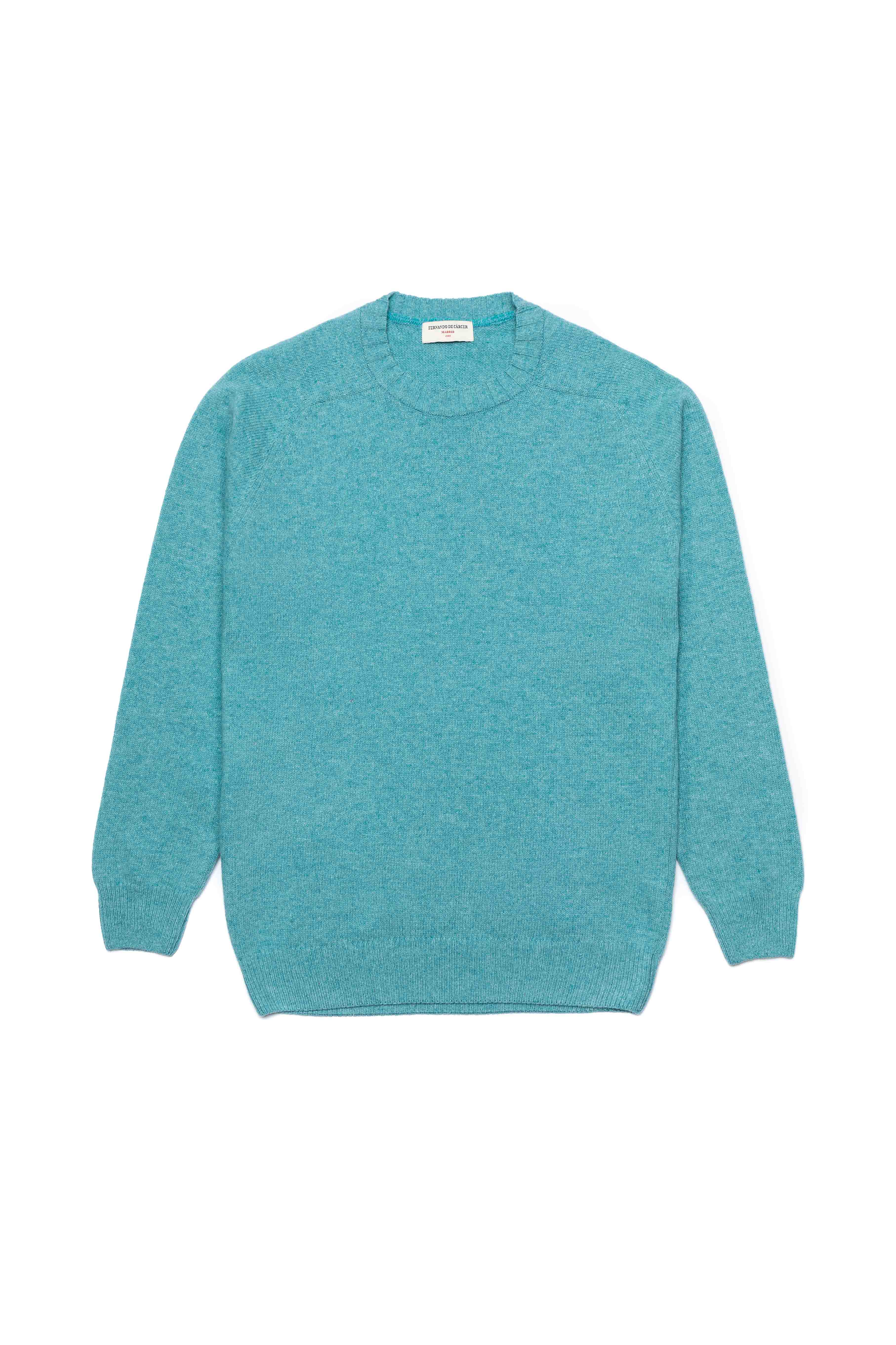 Jersey Cuello Redondo Lambswool - Turquesa - Fernando de Cárcer