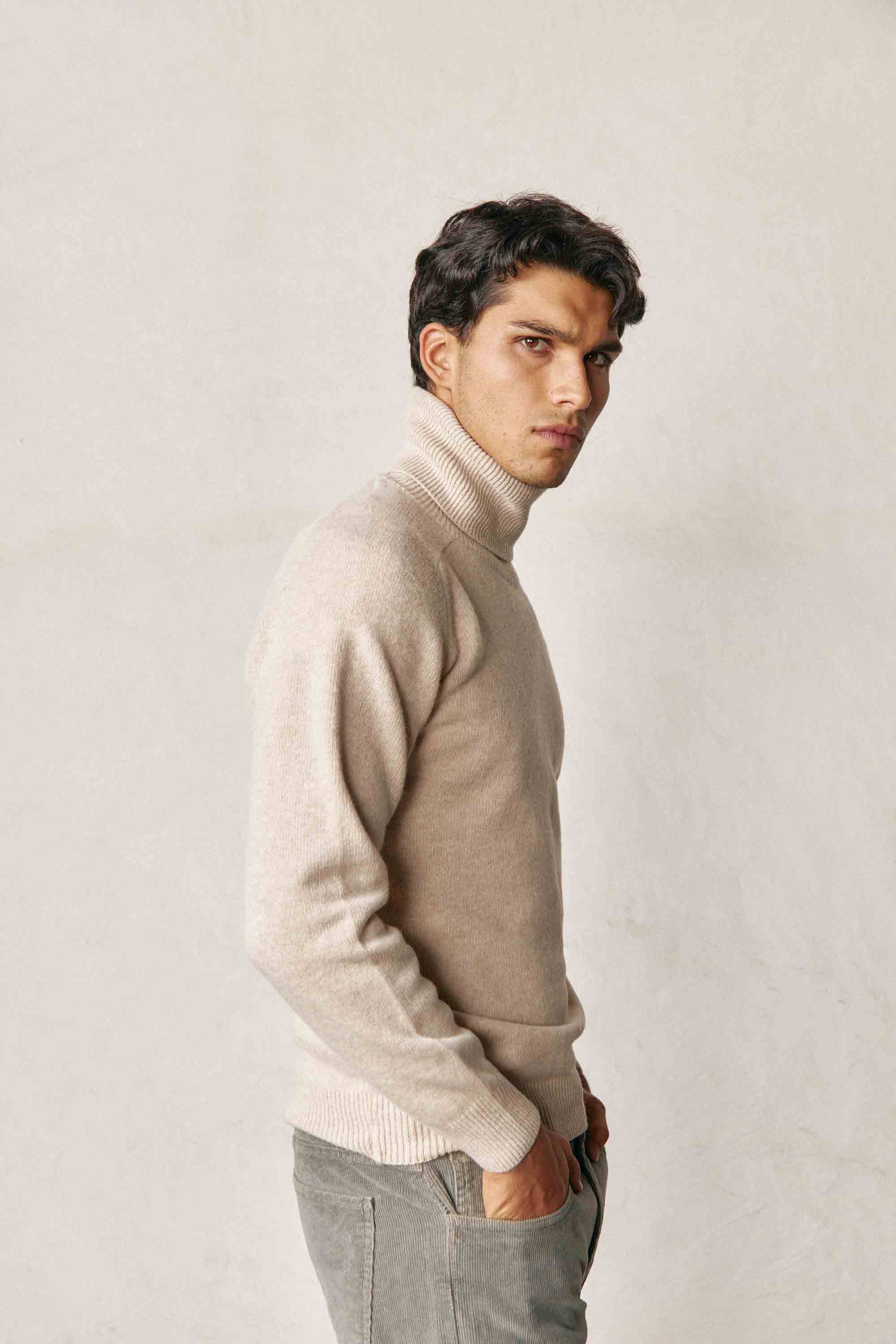 Jersey Cuello Vuelto Lambswool - Beige - Fernando de Cárcer