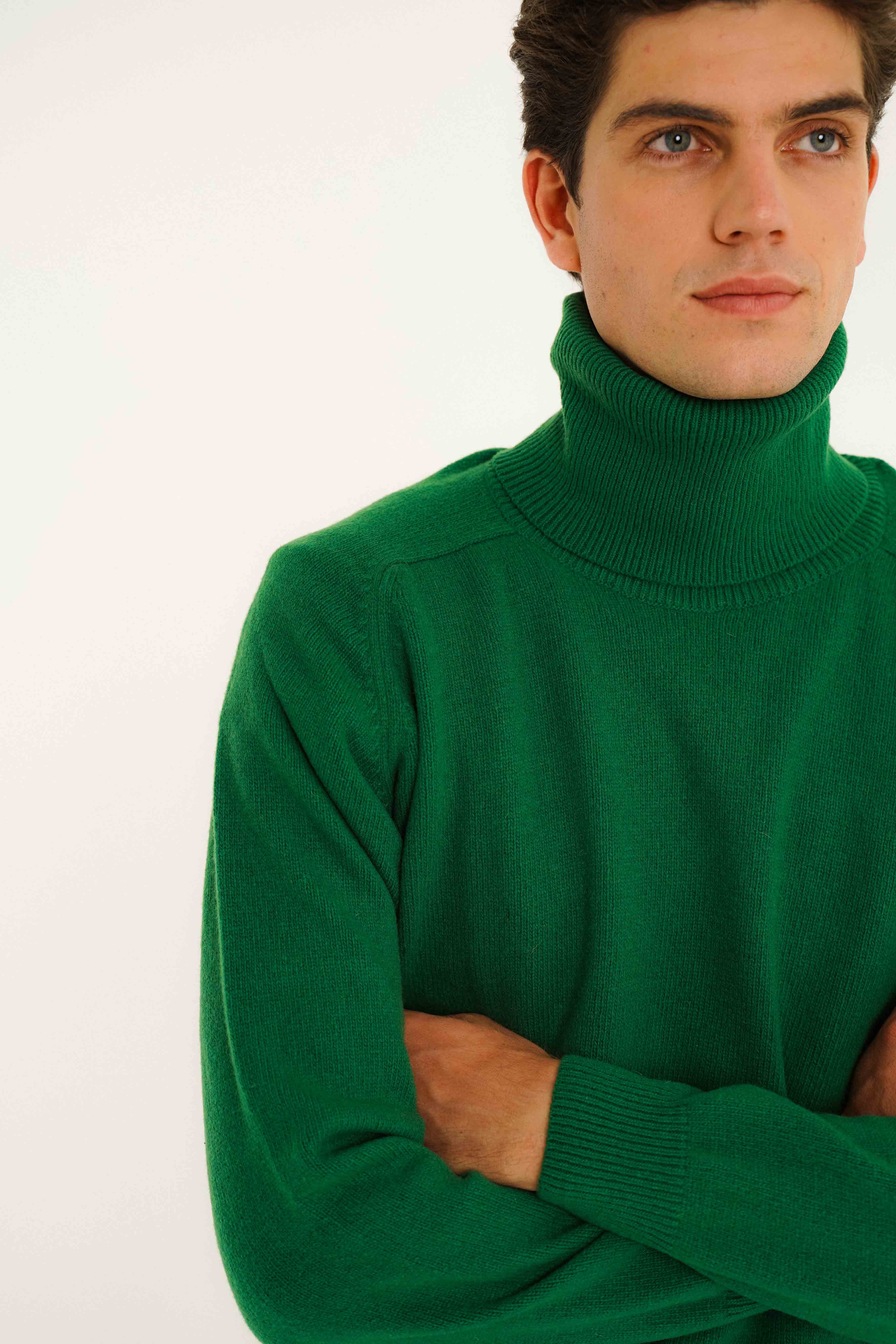 Jersey Cuello Vuelto Lambswool - Verde Botella - Fernando de Cárcer