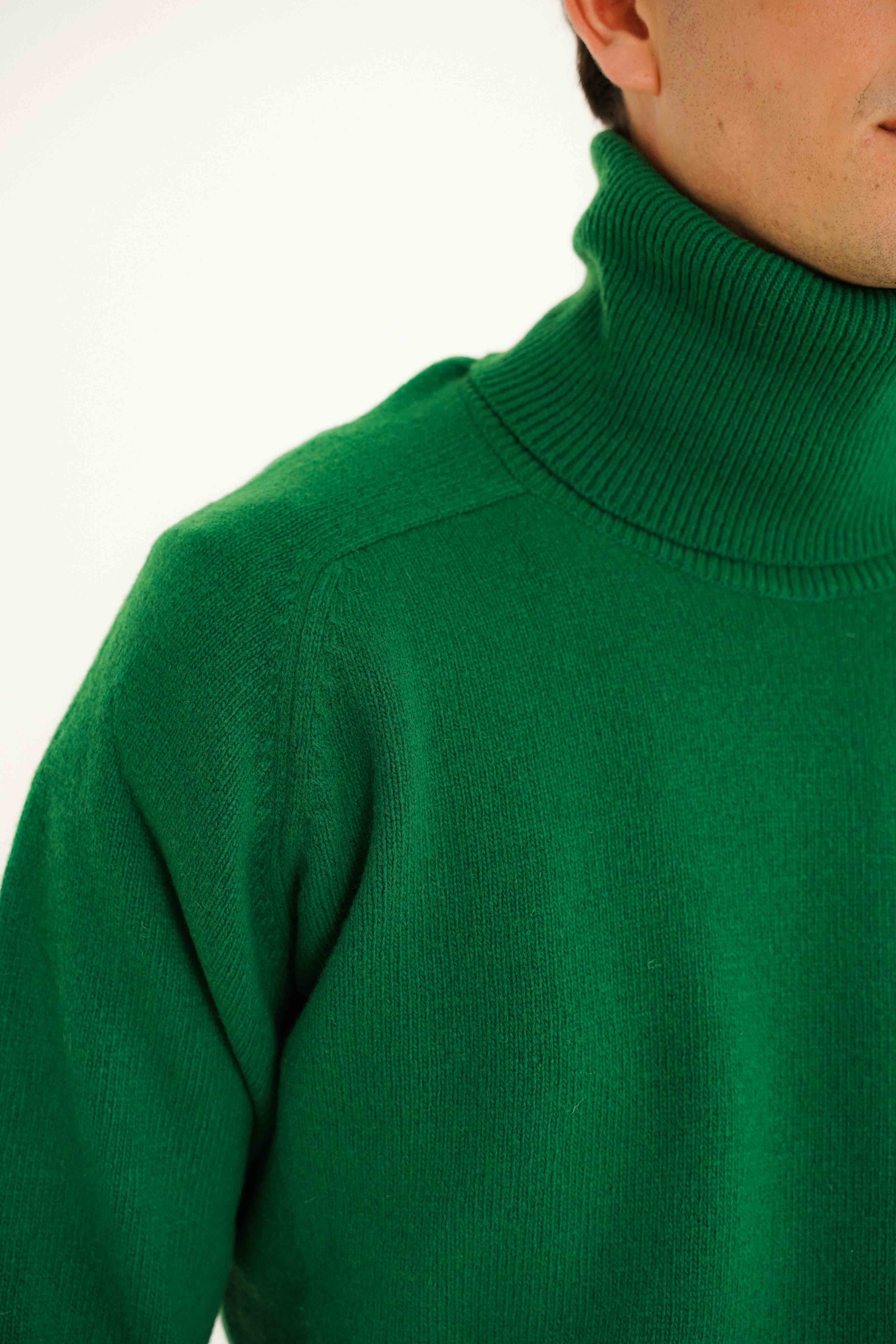 Jersey Cuello Vuelto Lambswool - Verde Botella - Fernando de Cárcer