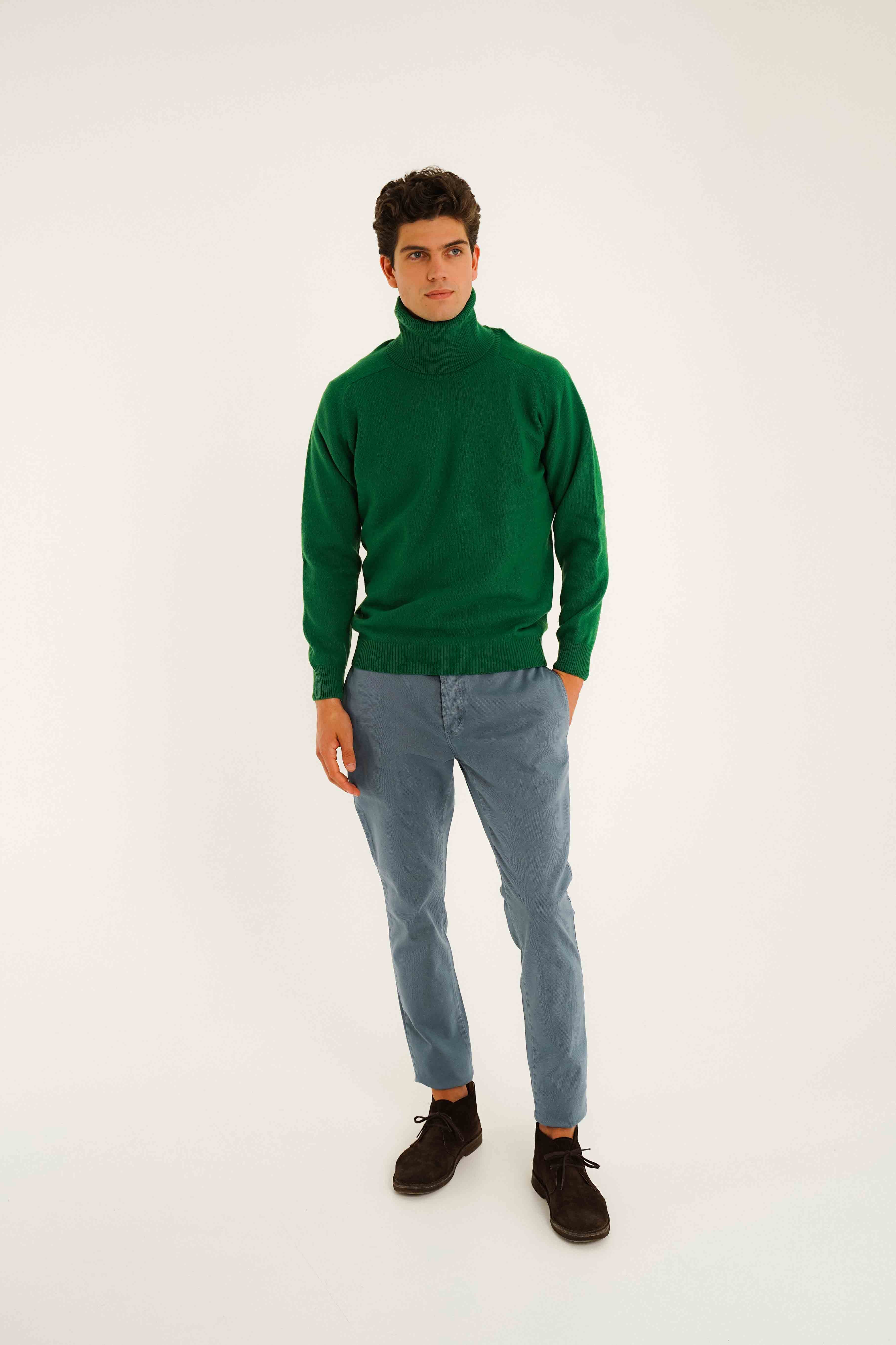 Jersey Cuello Vuelto Lambswool - Verde Botella - Fernando de Cárcer