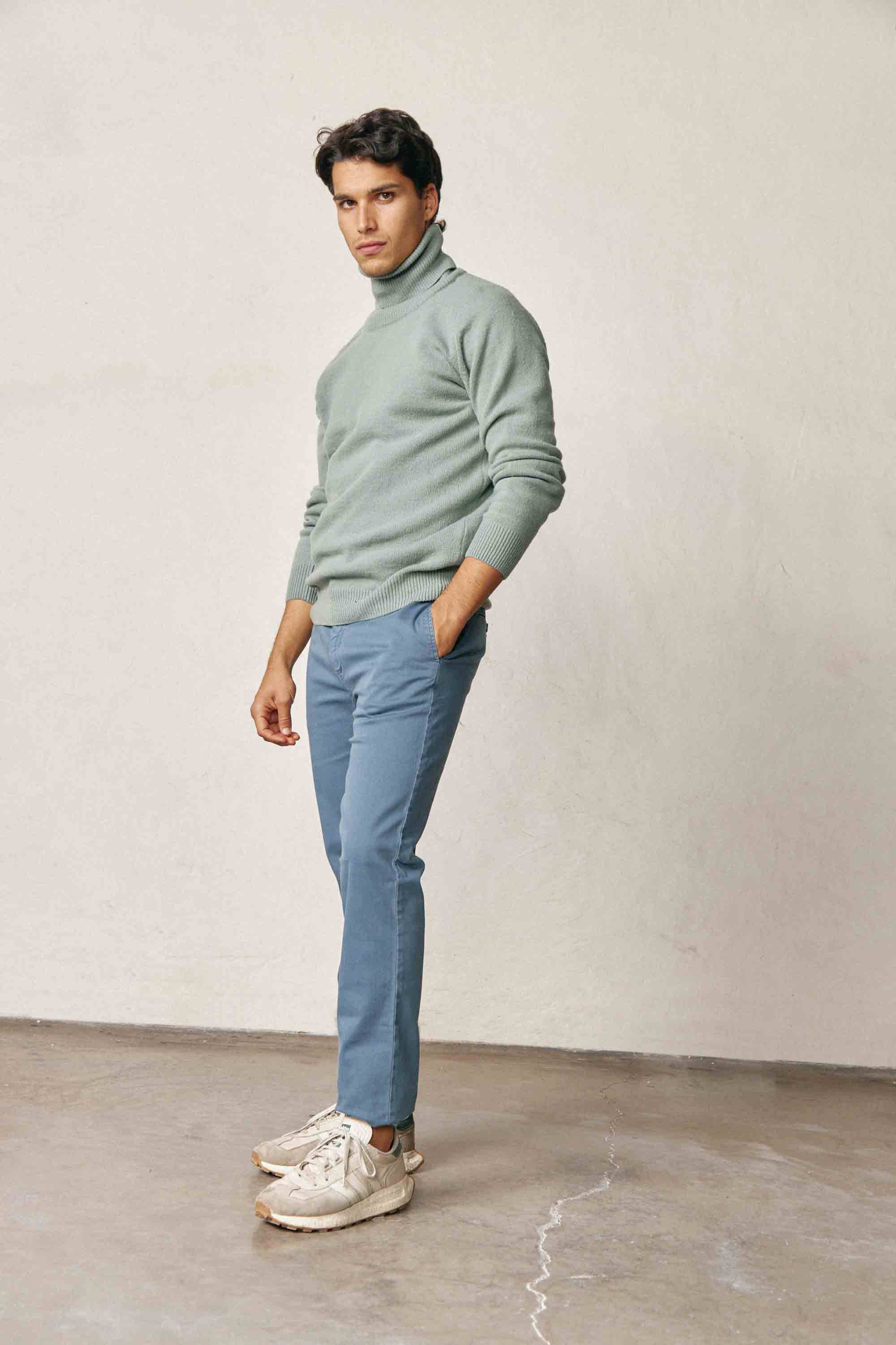 Jersey Cuello Vuelto Lambswool - Verde Claro - Fernando de Cárcer